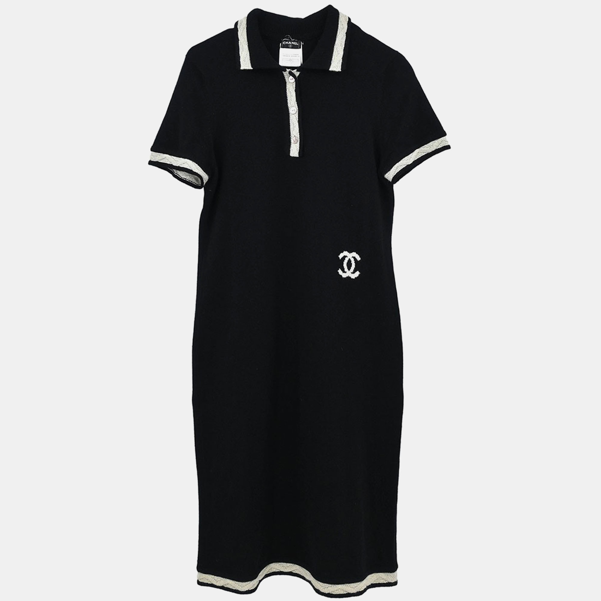 

Chanel Short Sleeve Dress Black #40
