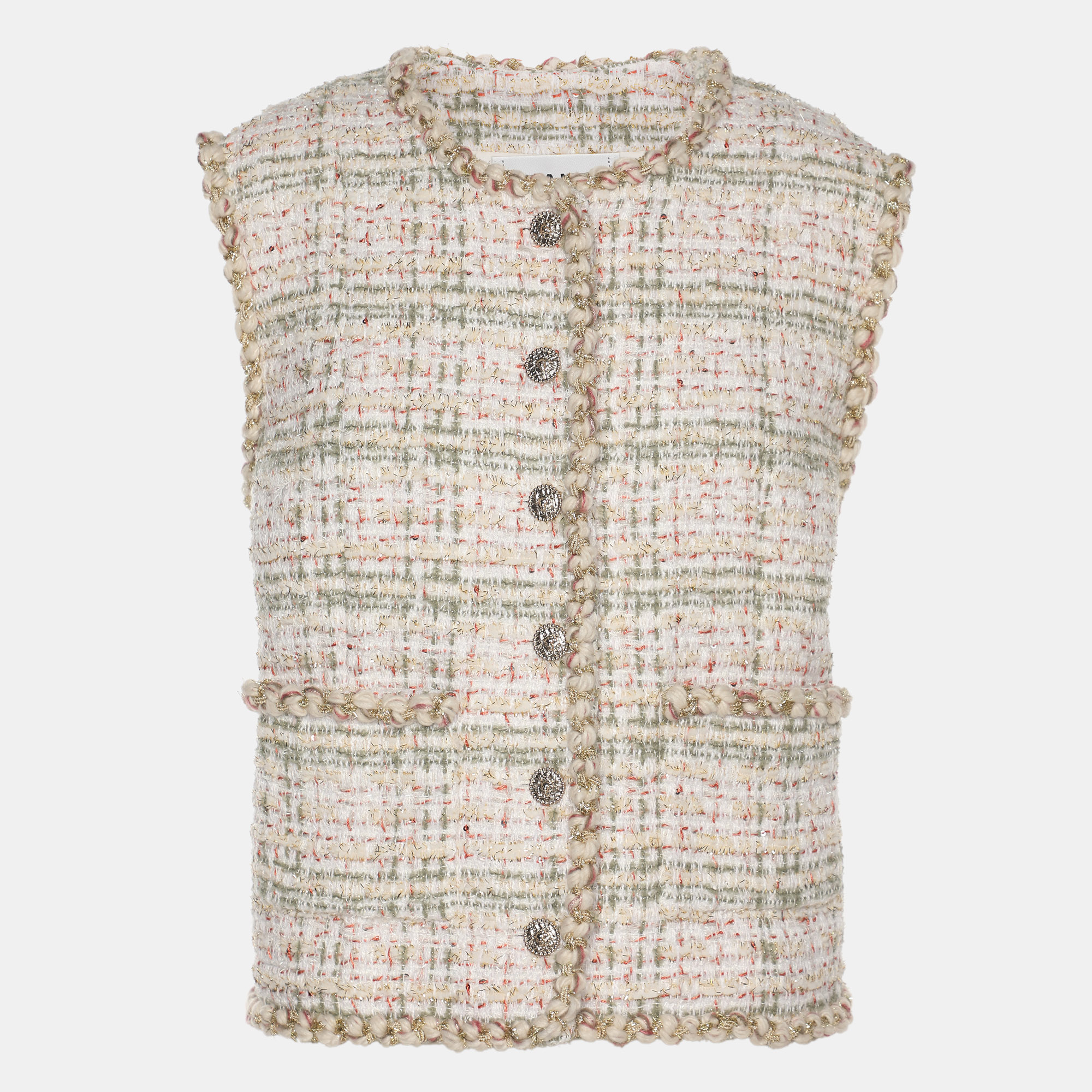 

Chanel Mulicolor/Beige Tweed Sleeveless Vest M, Multicolor