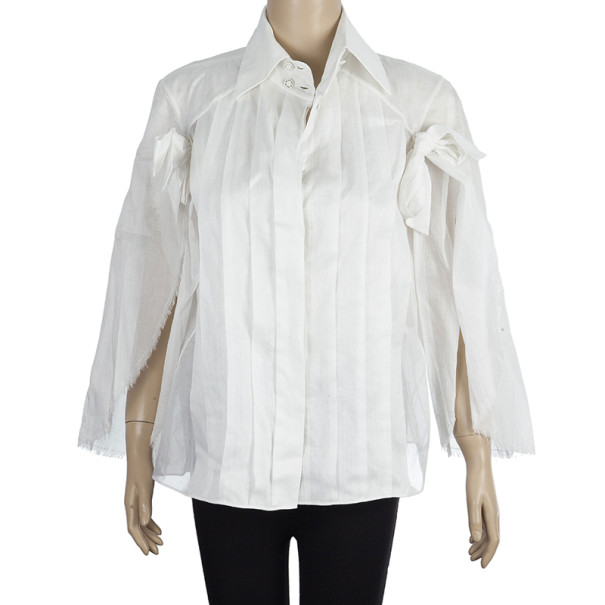 Chanel White Long Sleeve Blouse – Encore Plus