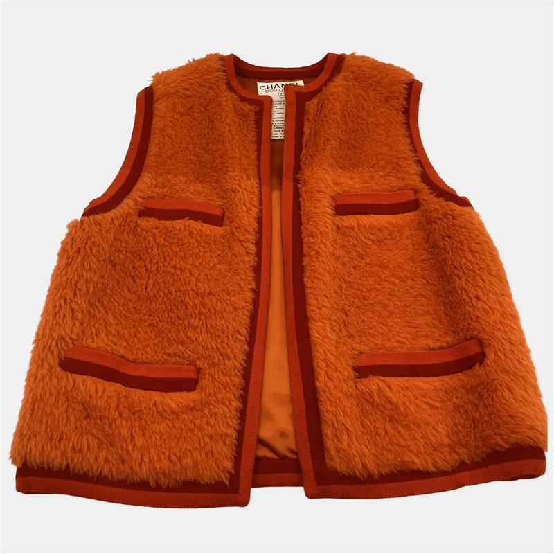 

Chanel Fur Vest Red Size S