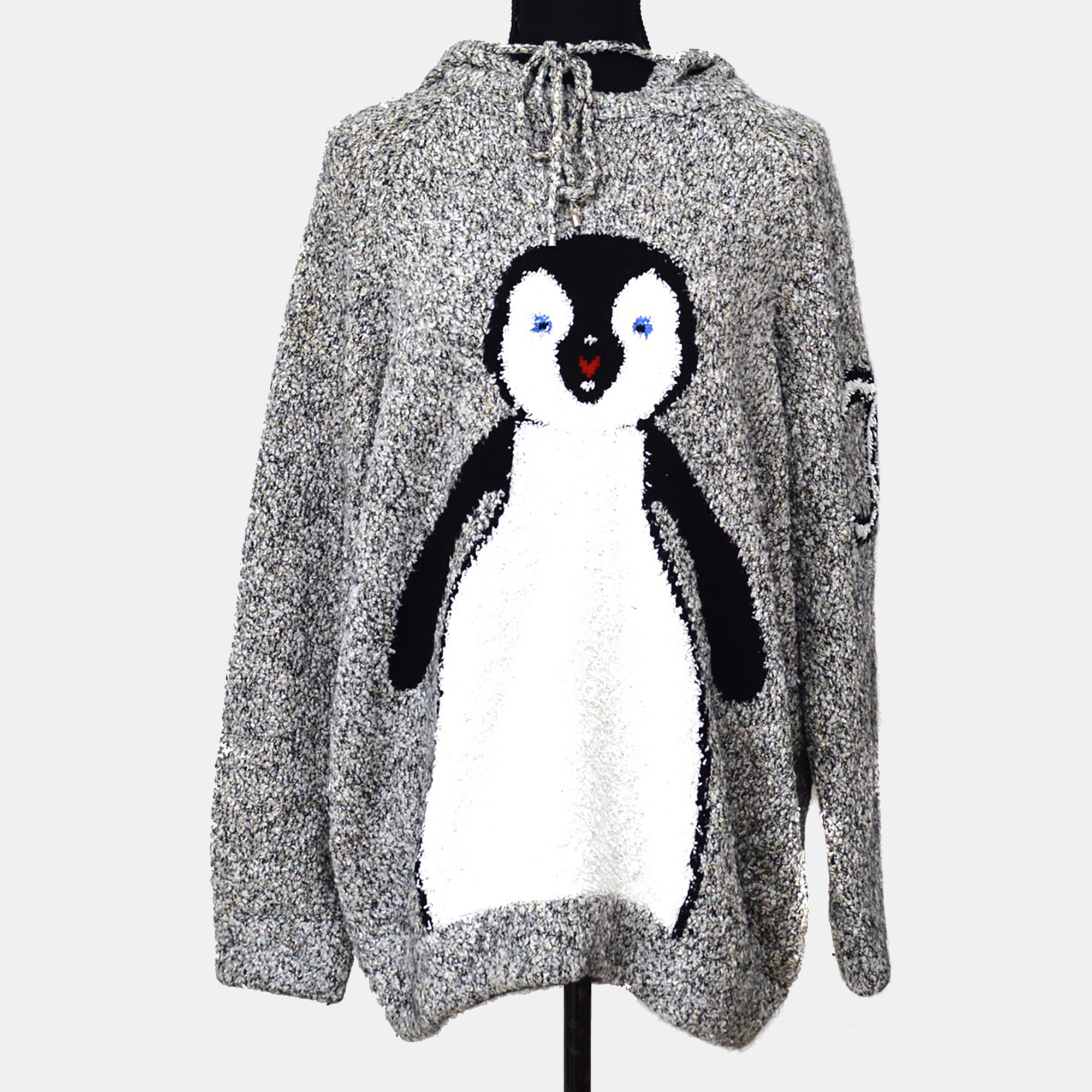 

Chanel Penguin Long Sleeve Dress Gray, Black