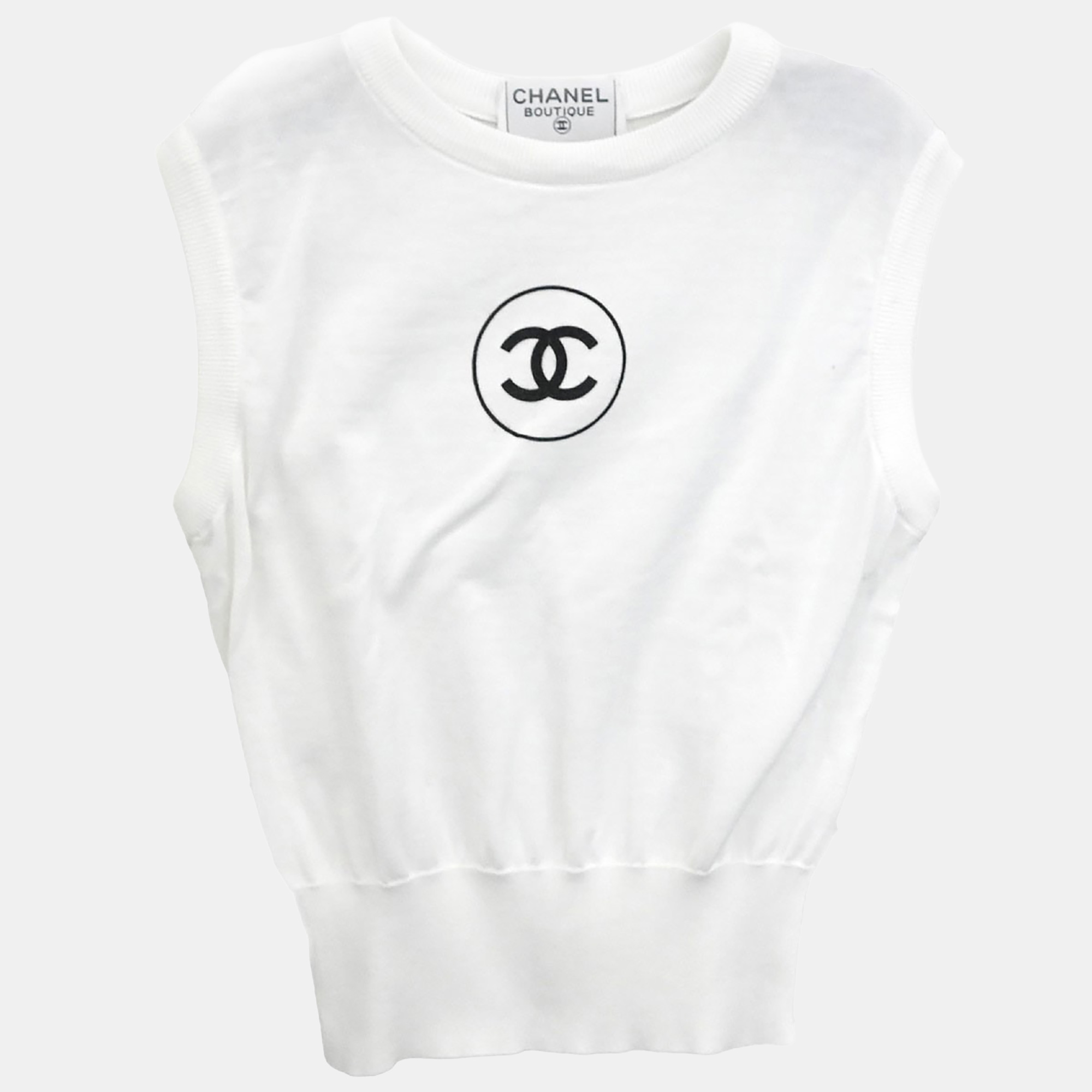 

Chanel Sleeveless Tank Top White #38