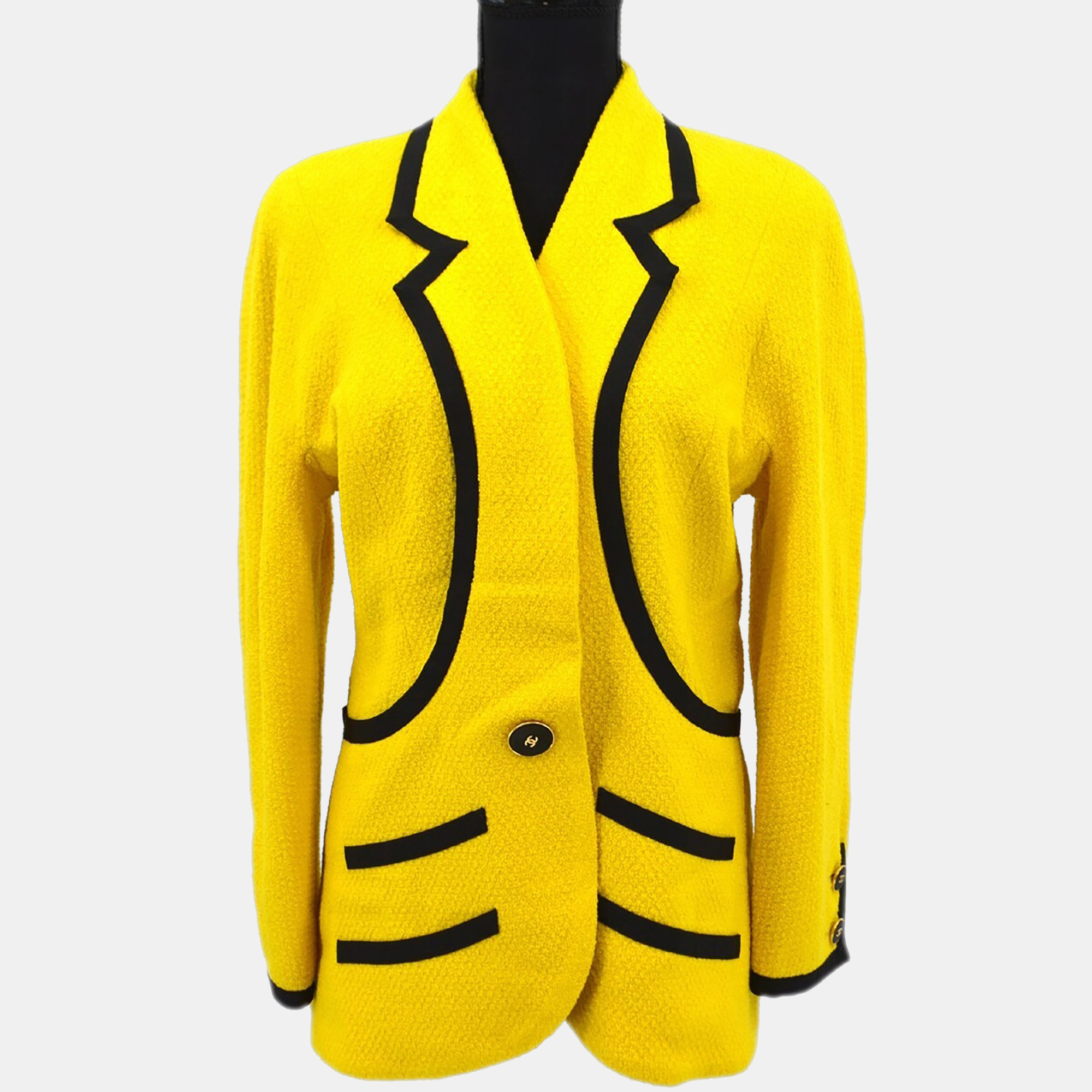 

Chanel #42 Long Sleeve Jacket Yellow Black