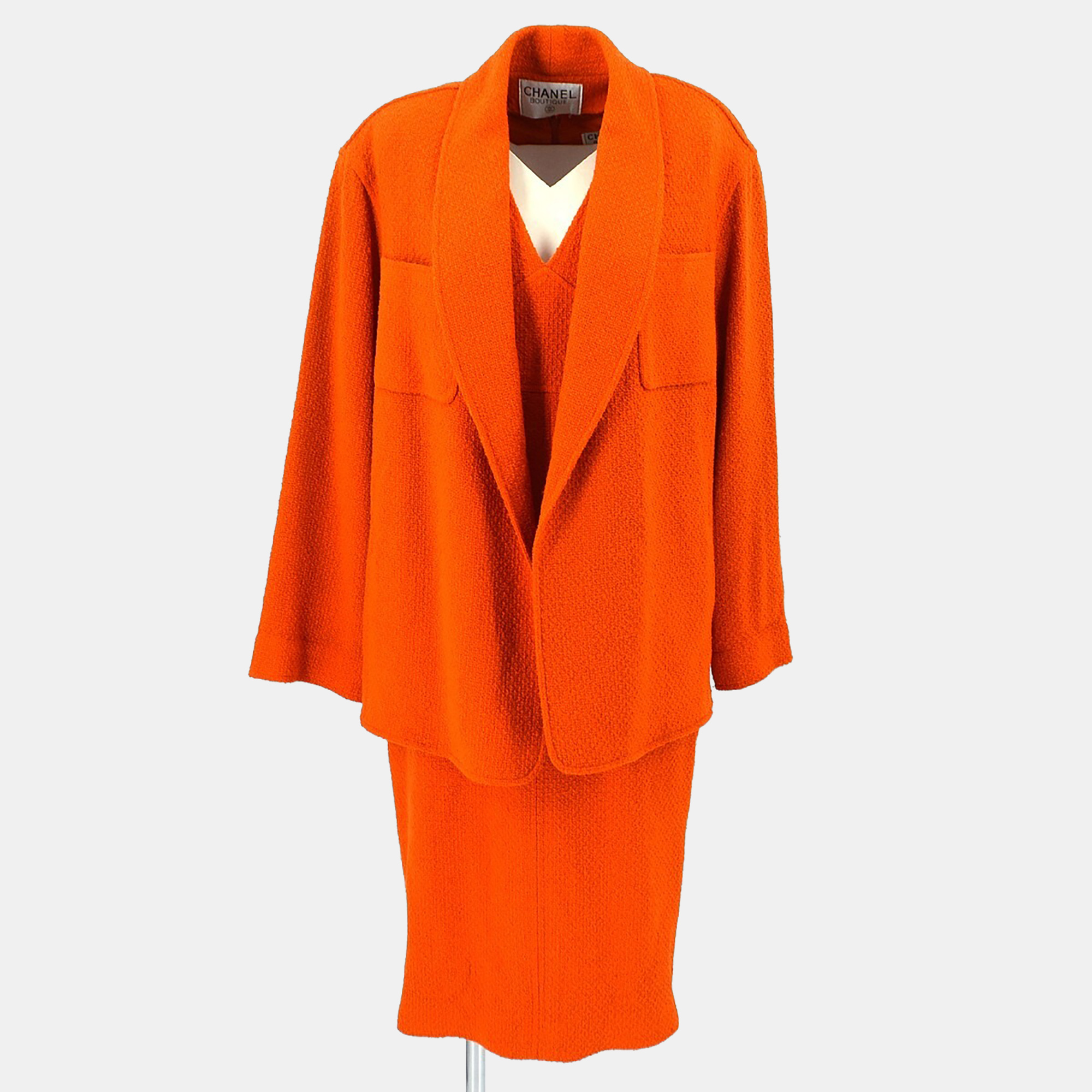 

Chanel Setup Suit Jacket Dress Orange Size