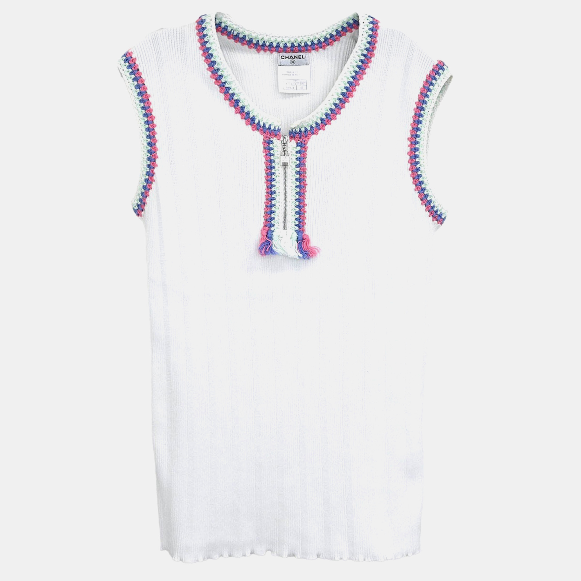 

Chanel Sleeveless Top White 07P M