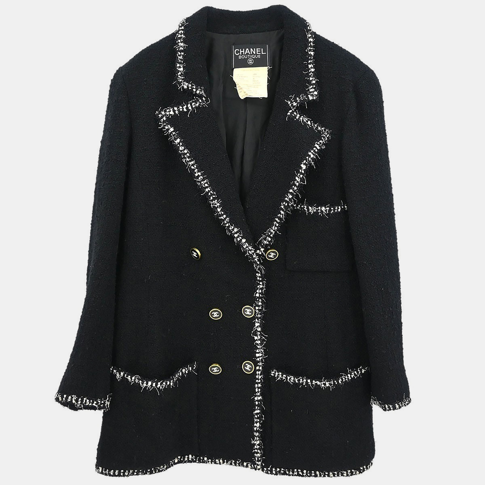 

Chanel Wool Jacket Black 94A Size L