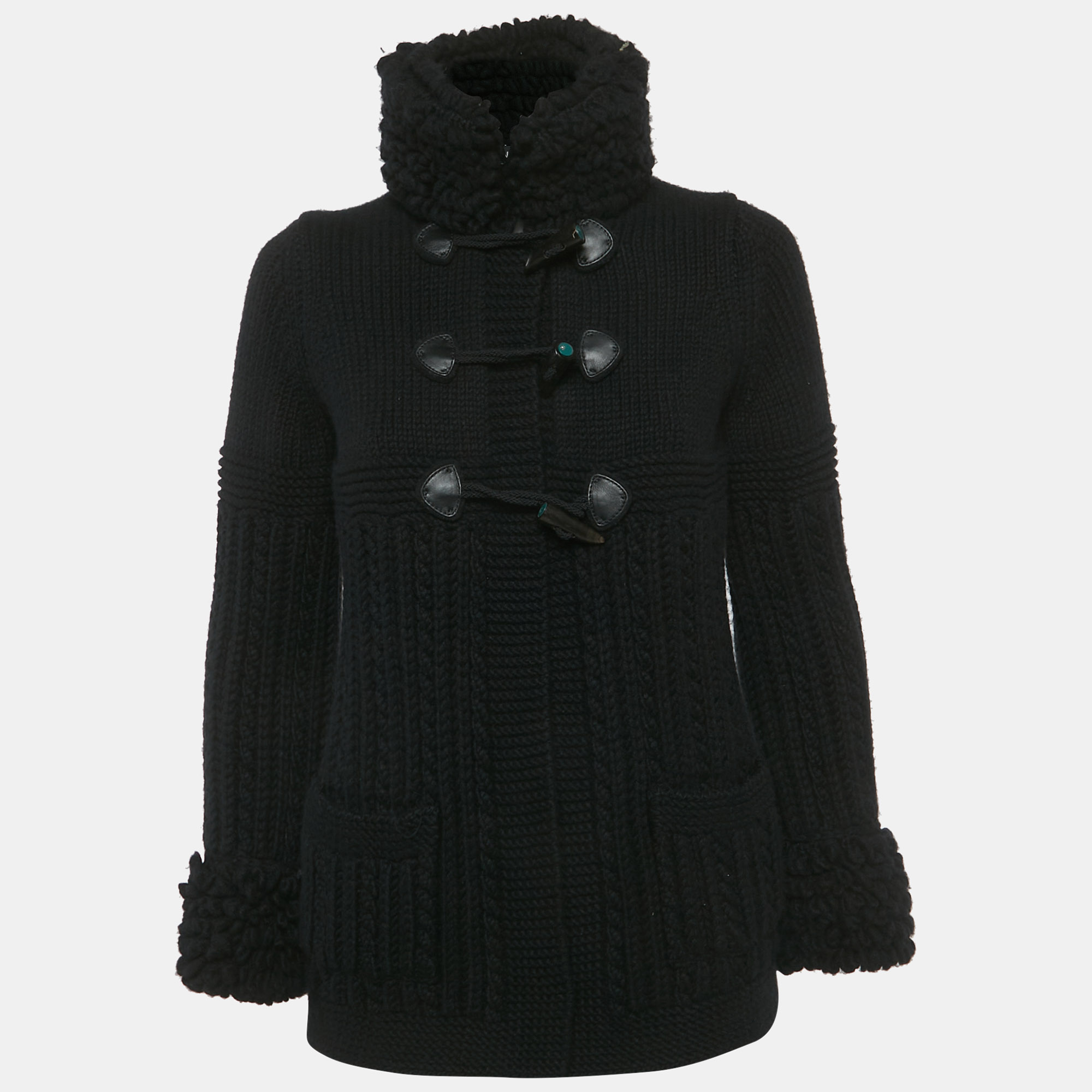 

Chanel Black Cashmere Toggle Cardigan S