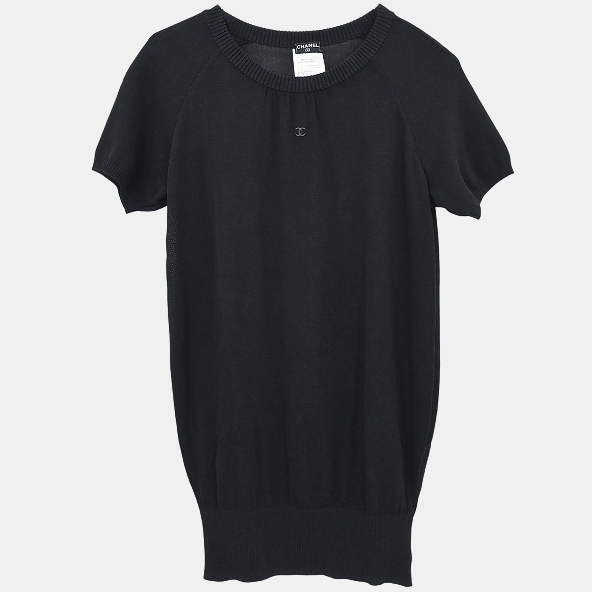 

Chanel Cotton, Nylon, Rayon Black T-shirt Top Black S