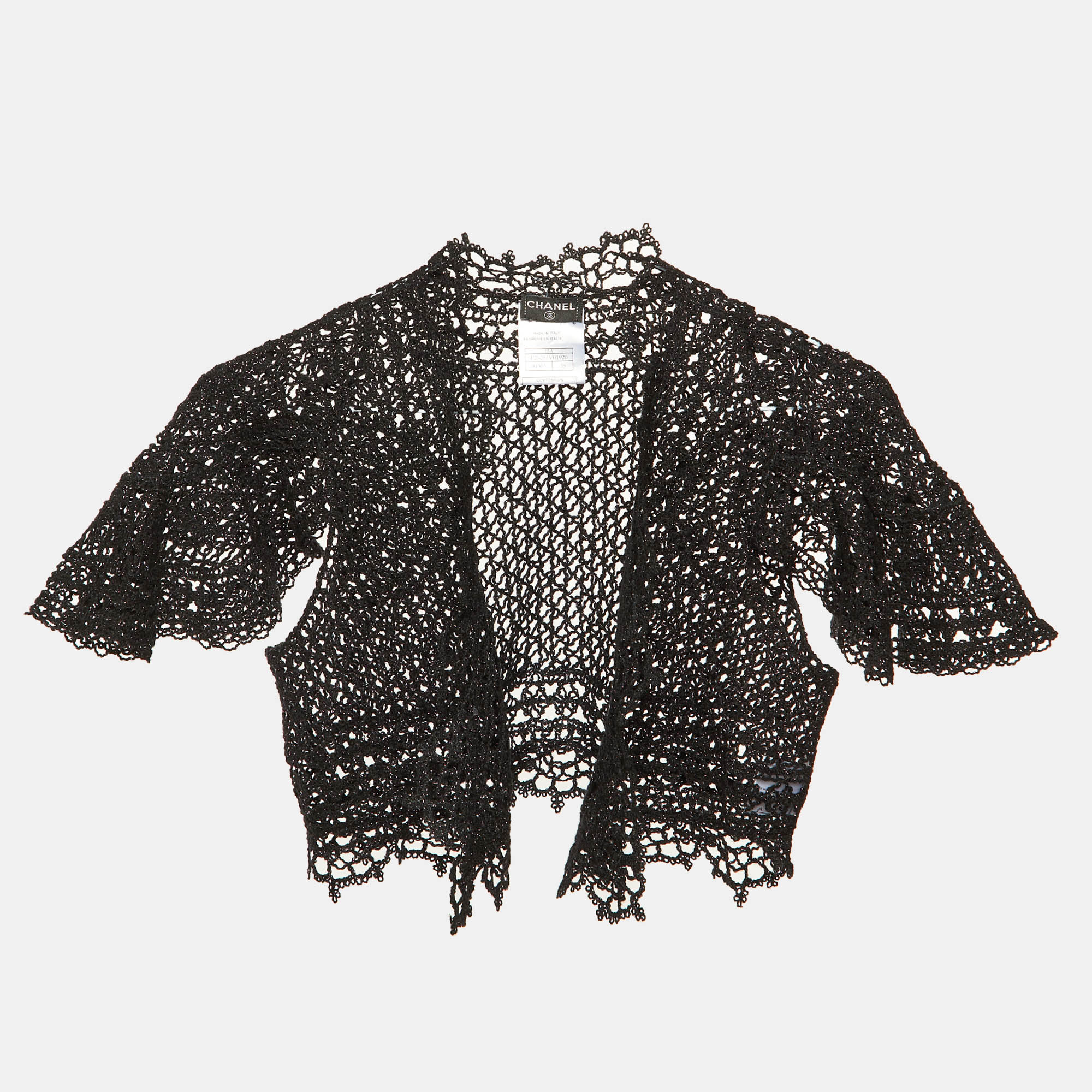 

Chanel Black Lurex Cashmere Knit Bolero M