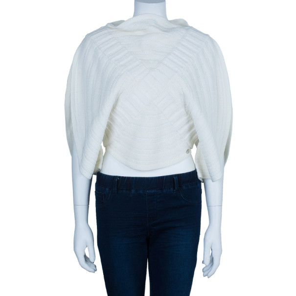 

Chanel White Circular Knit Top