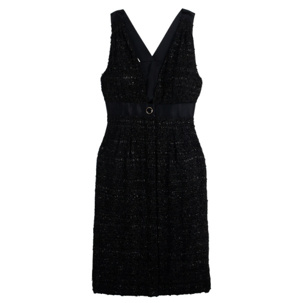 مملوكة مسبقًا Chanel Black Tweed Dress M