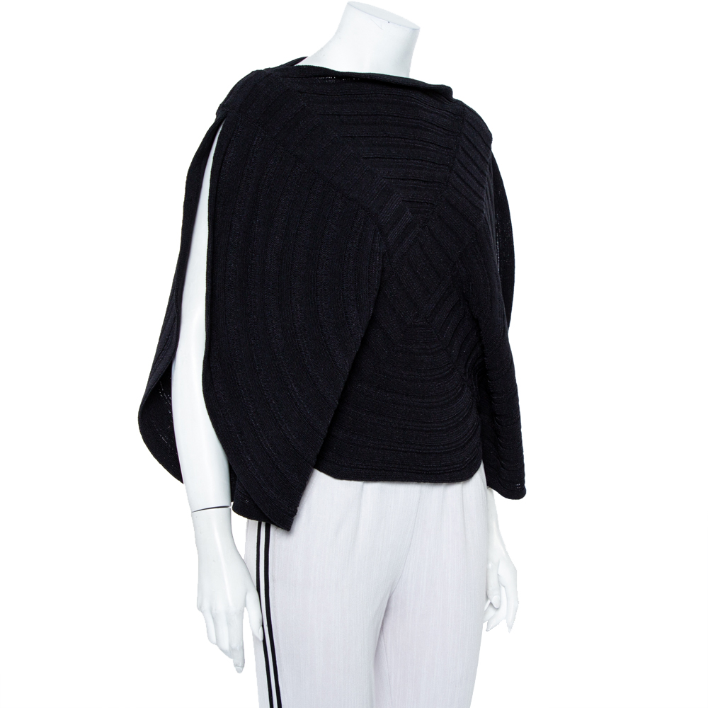 

Chanel Black Circular Knit Top