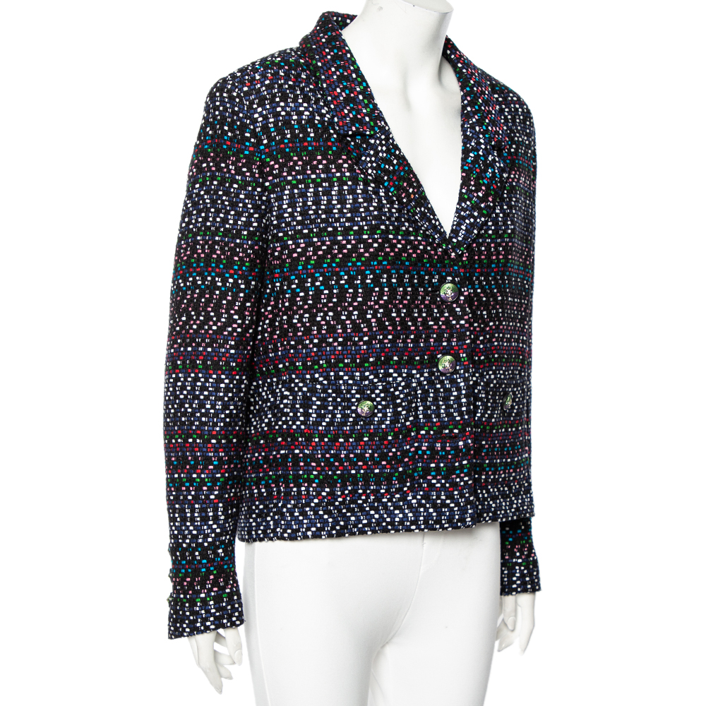 

Chanel Multicolored Tweed Single Breasted Blazer, Multicolor