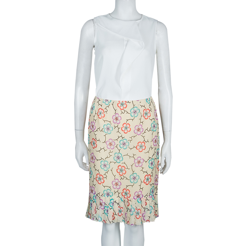 

Chanel Floral Chiffon Skirt, Multicolor