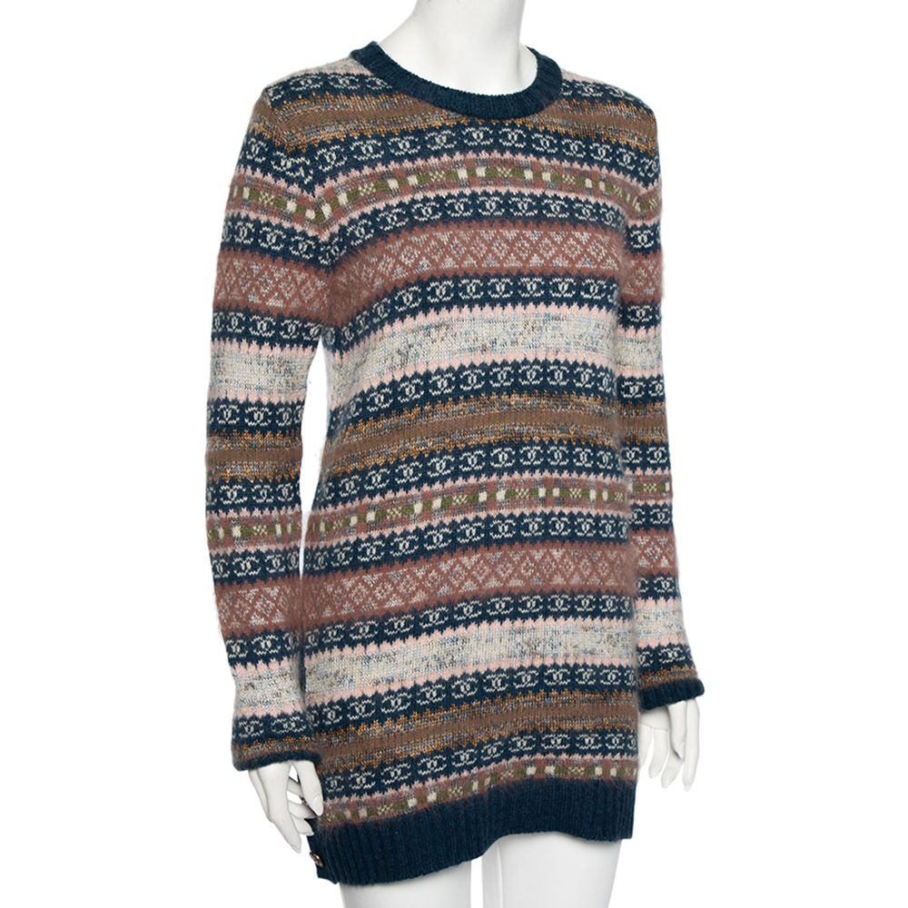 

Chanel Multicolor Cashmere & Wool Knit Long Sweater