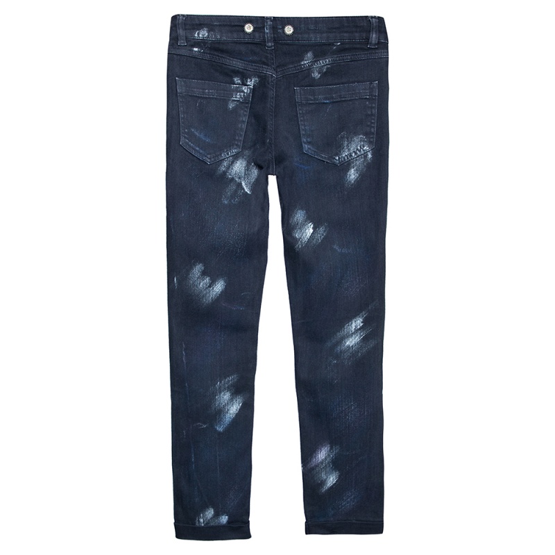 

Chanel Dark Blue Brushstroke Effect Denim Straight Fit Jeans