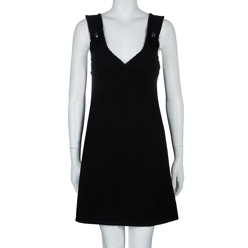 

Chanel Black Wool Sleeveless Dress