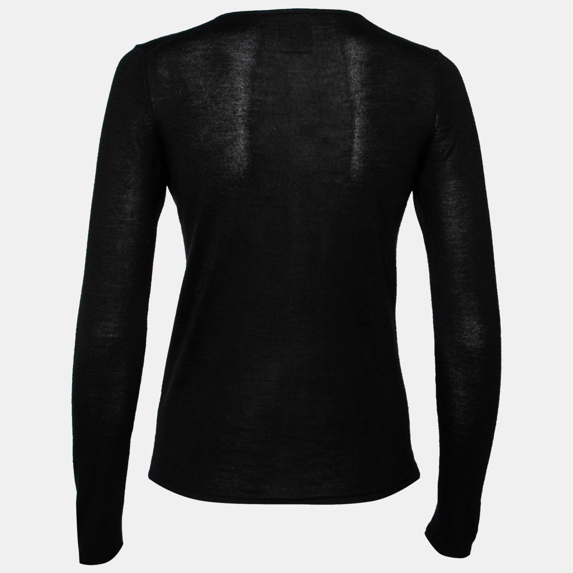 

Chanel Black Cashmere Hardware Appliqued Sweater