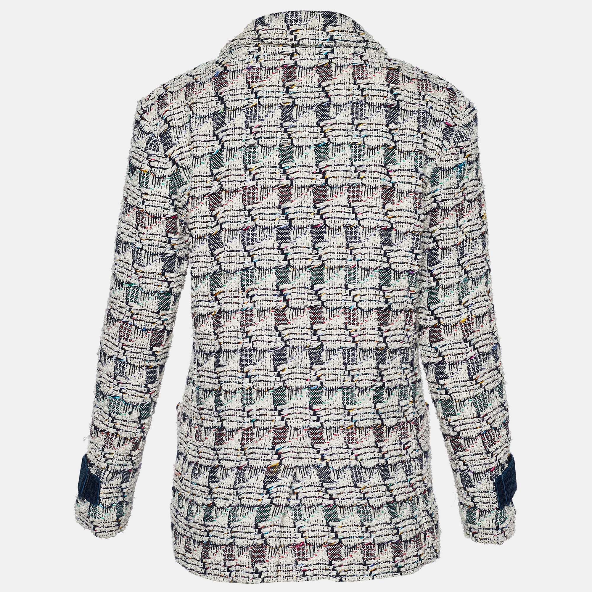 

Chanel Multicolor Tweed Velcro Front Jacket