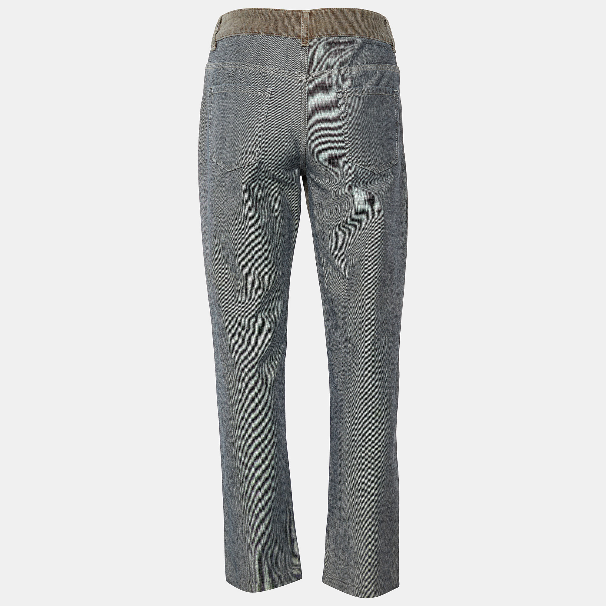 

Chanel Two Tone Denim Straight Leg Jeans  Waist 31, Grey