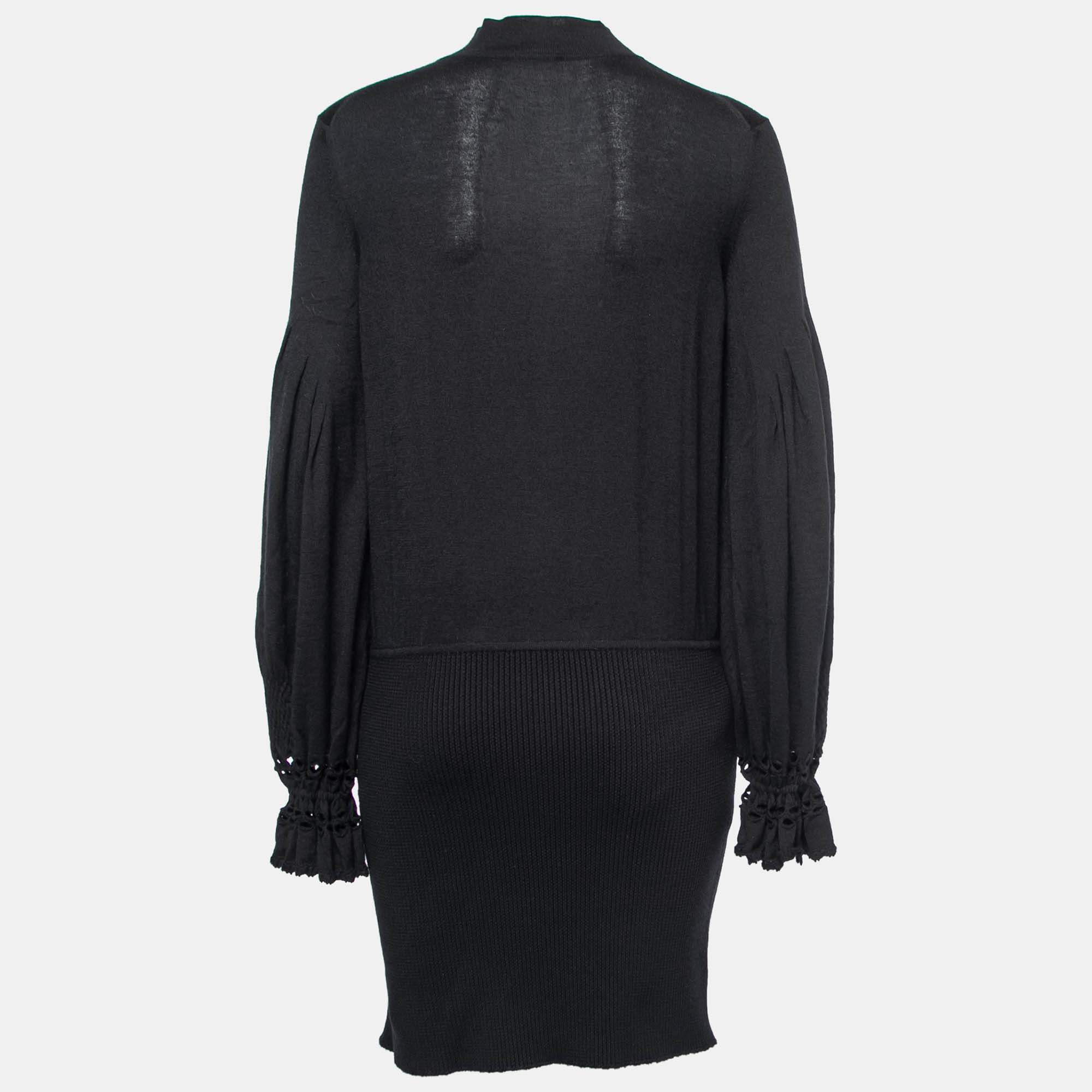 

Chanel Black Cashmere Ribbed Knit Dress