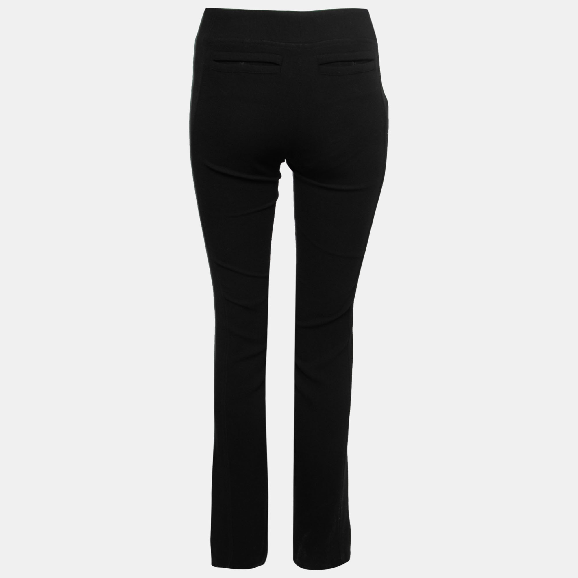 

Chanel Black Wool Crepe Tailored Trousers