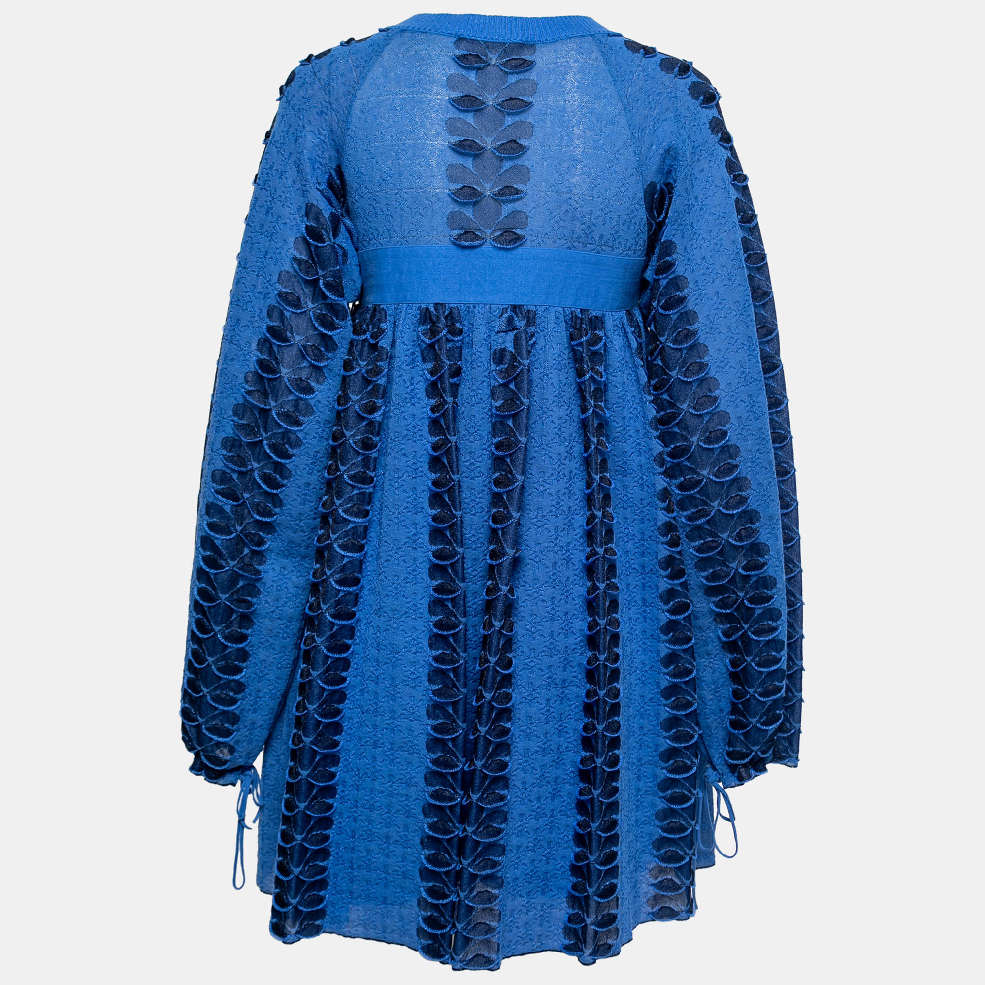 

Chanel Blue Textured Knit Long Sleeve Mini Dress
