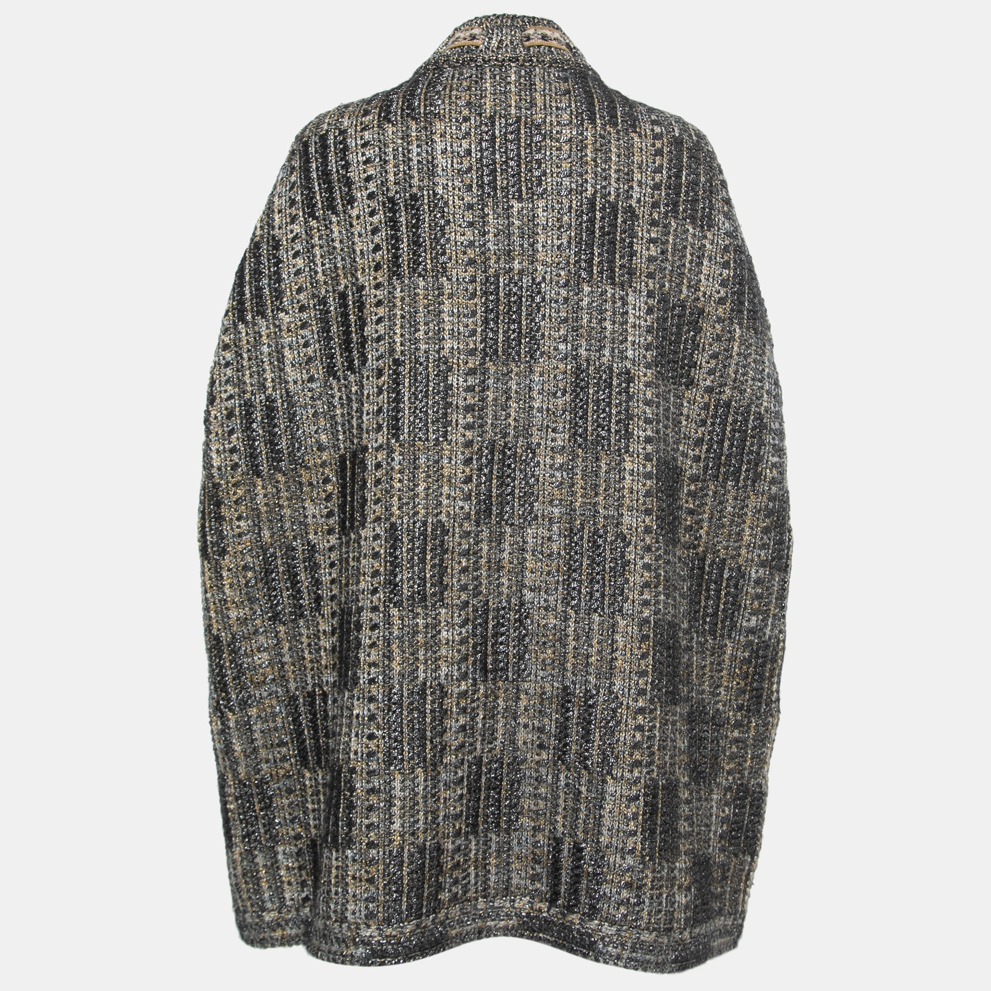 

Chanel Multicolor Metallic Knit Poncho