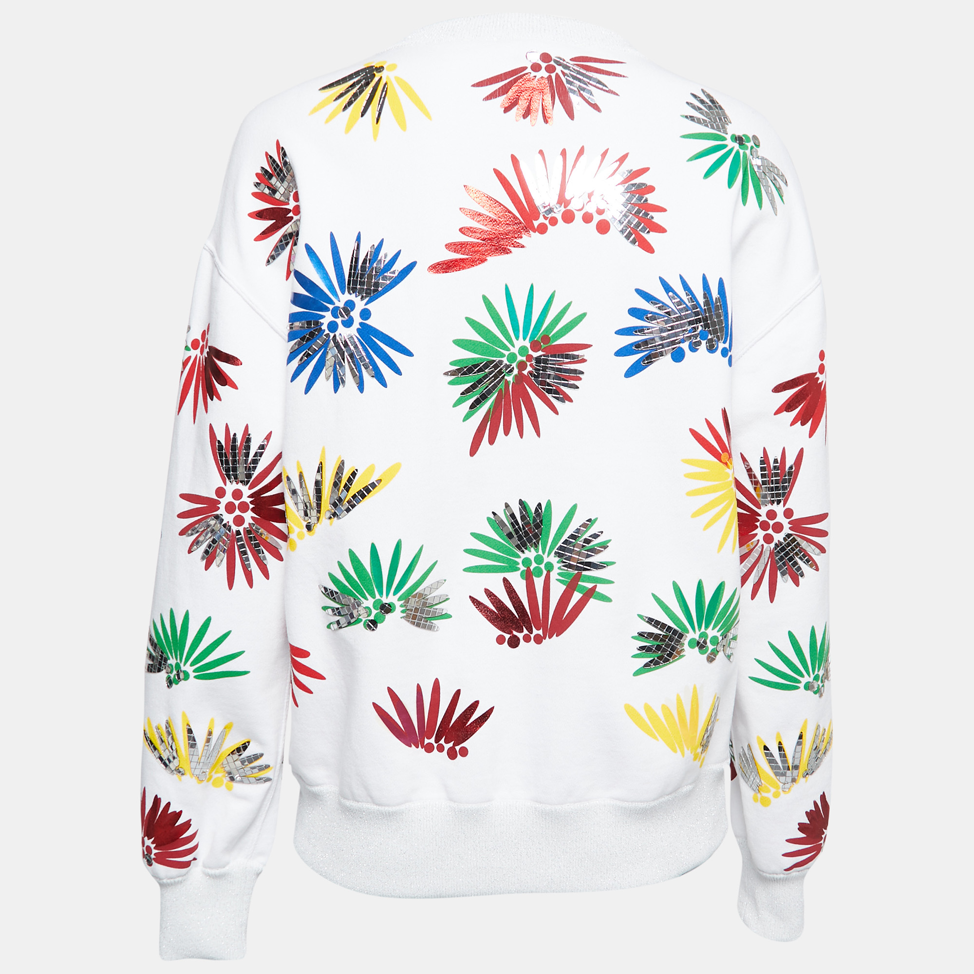 

Chanel White Cotton Parrot Print Embellished Sweatshirt