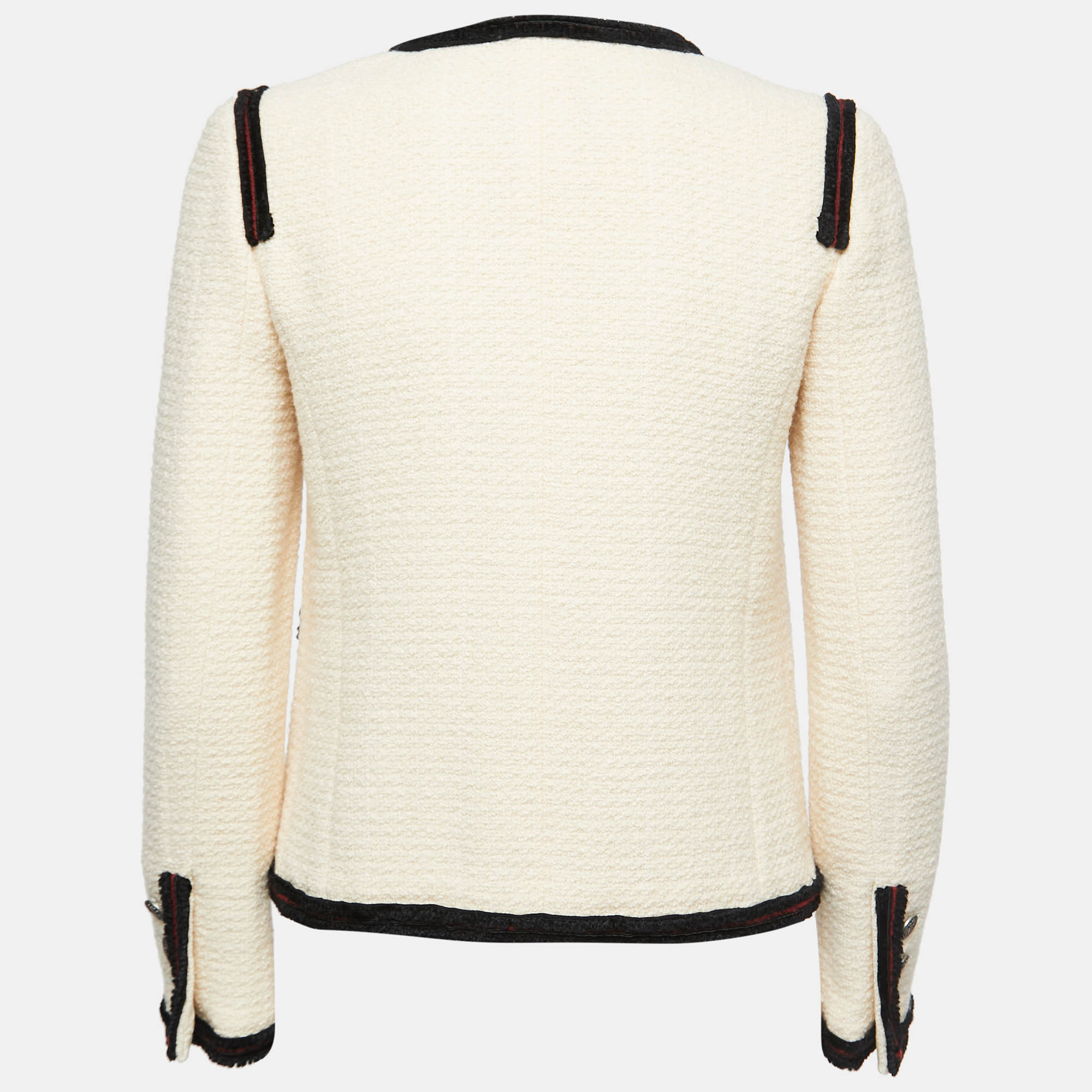 

Chanel Cream Tweed Trim Detail Jacket