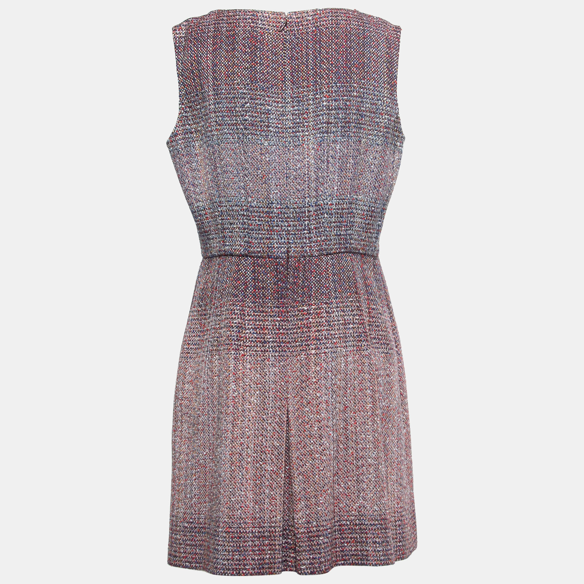

Chanel Multicolor Tweed Sleeveless Short Dress