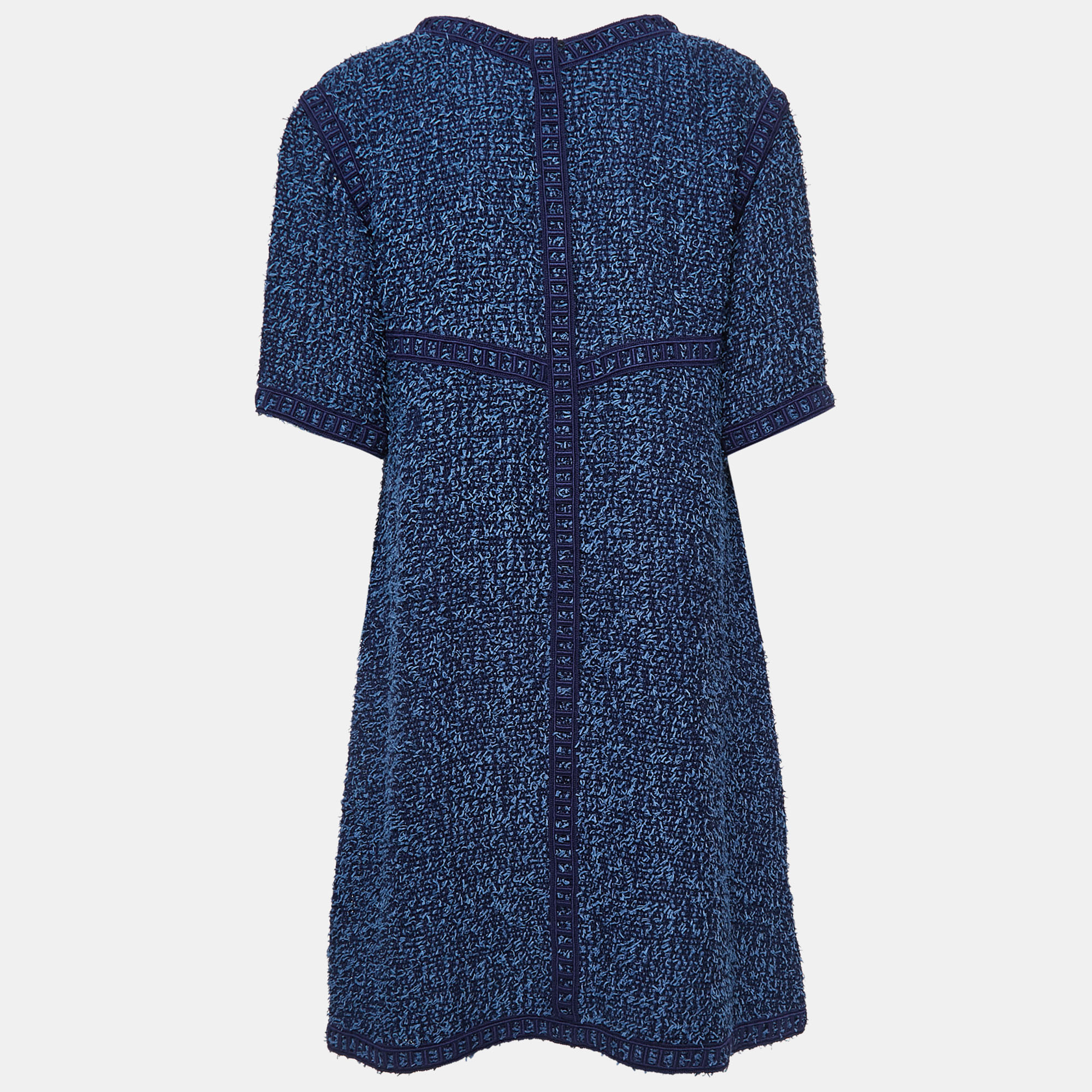 

Chanel Blue Tweed A-Line Short Dress