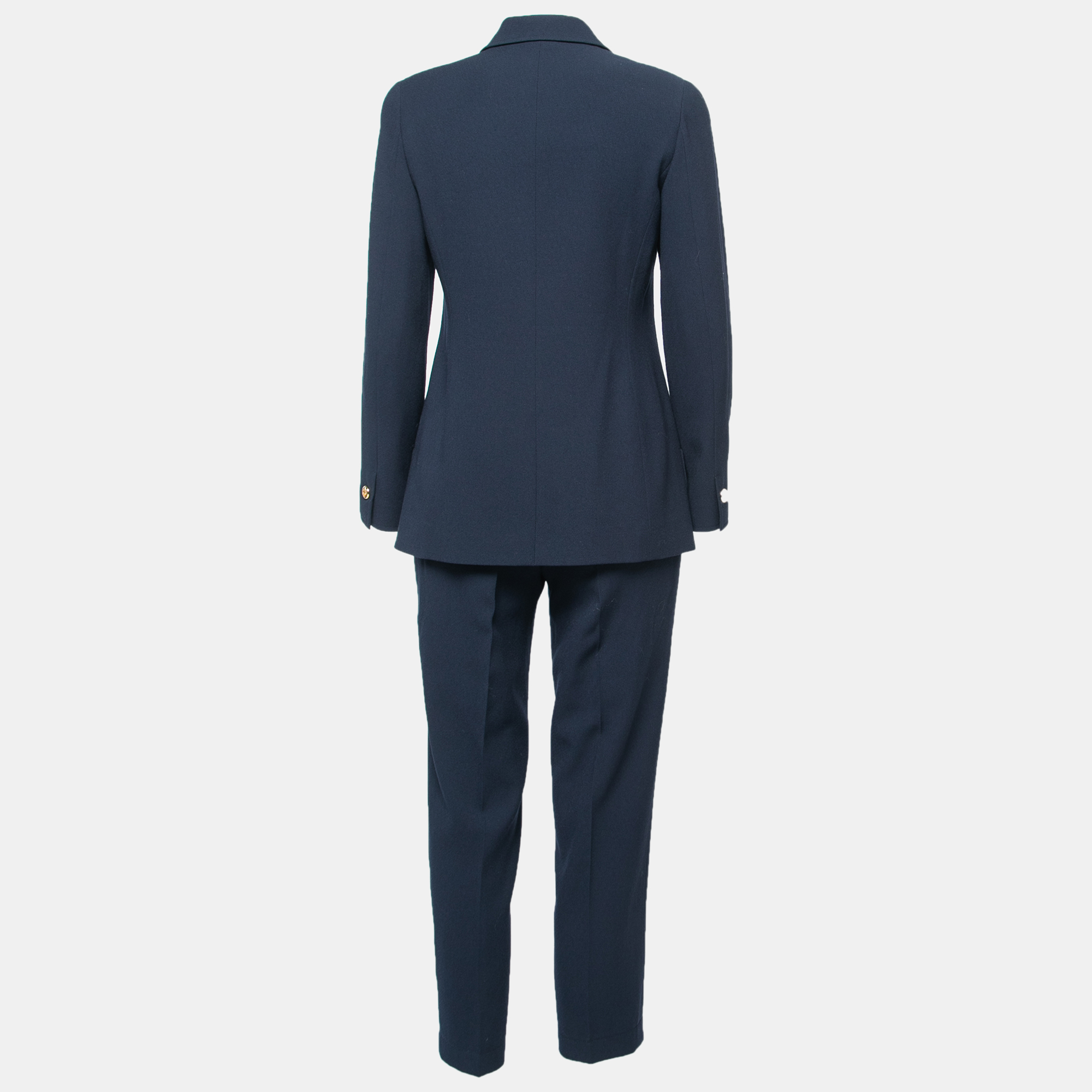 

Chanel Vintage Navy Blue Wool Pant Suit