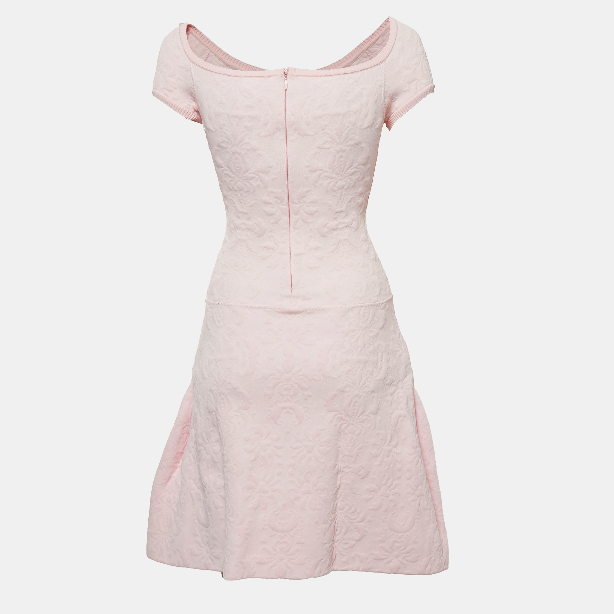 

Chanel Pink Jacquard Knit Flared Mini Dress