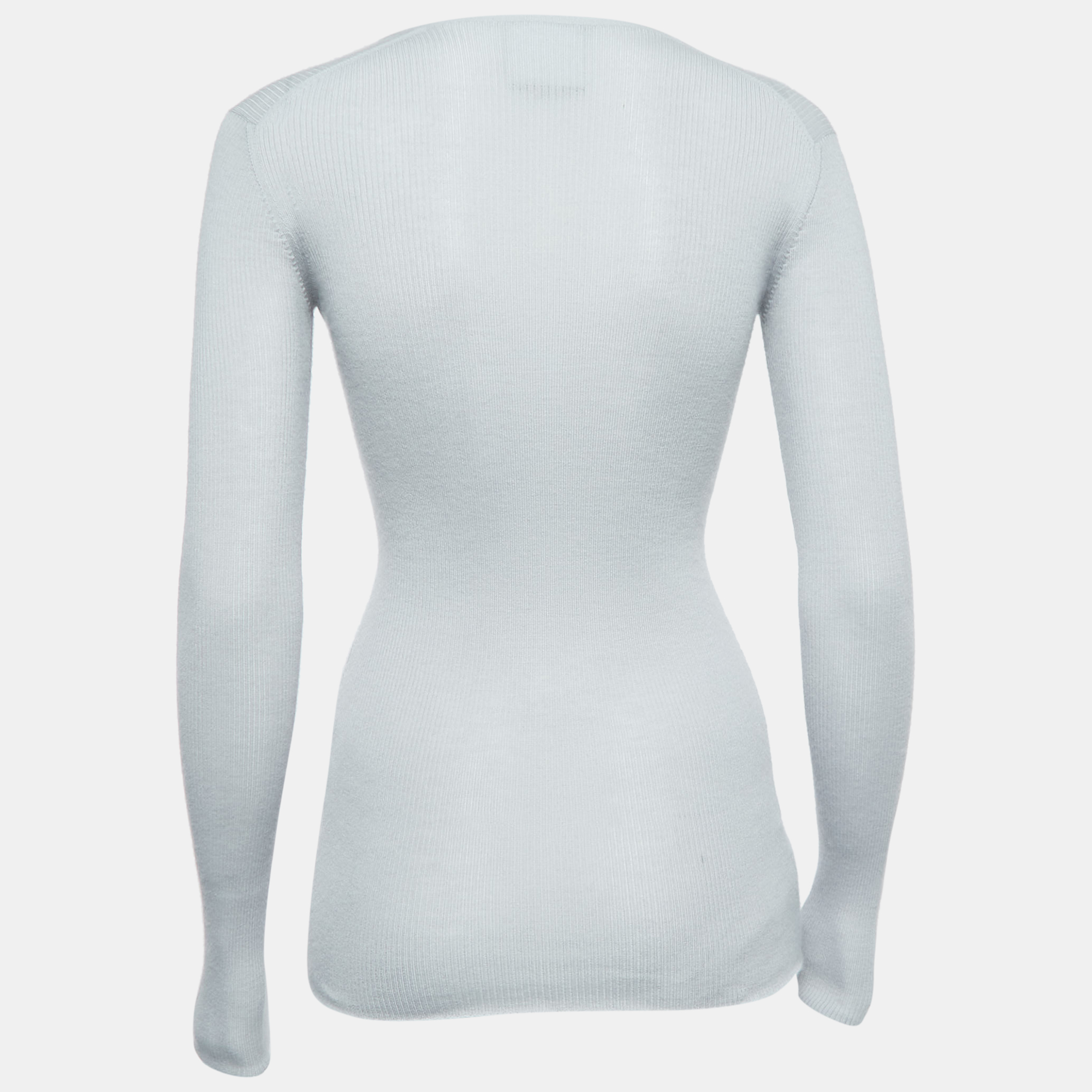 

Chanel Sports Grey Cashmere Knit Long Sleeve Top