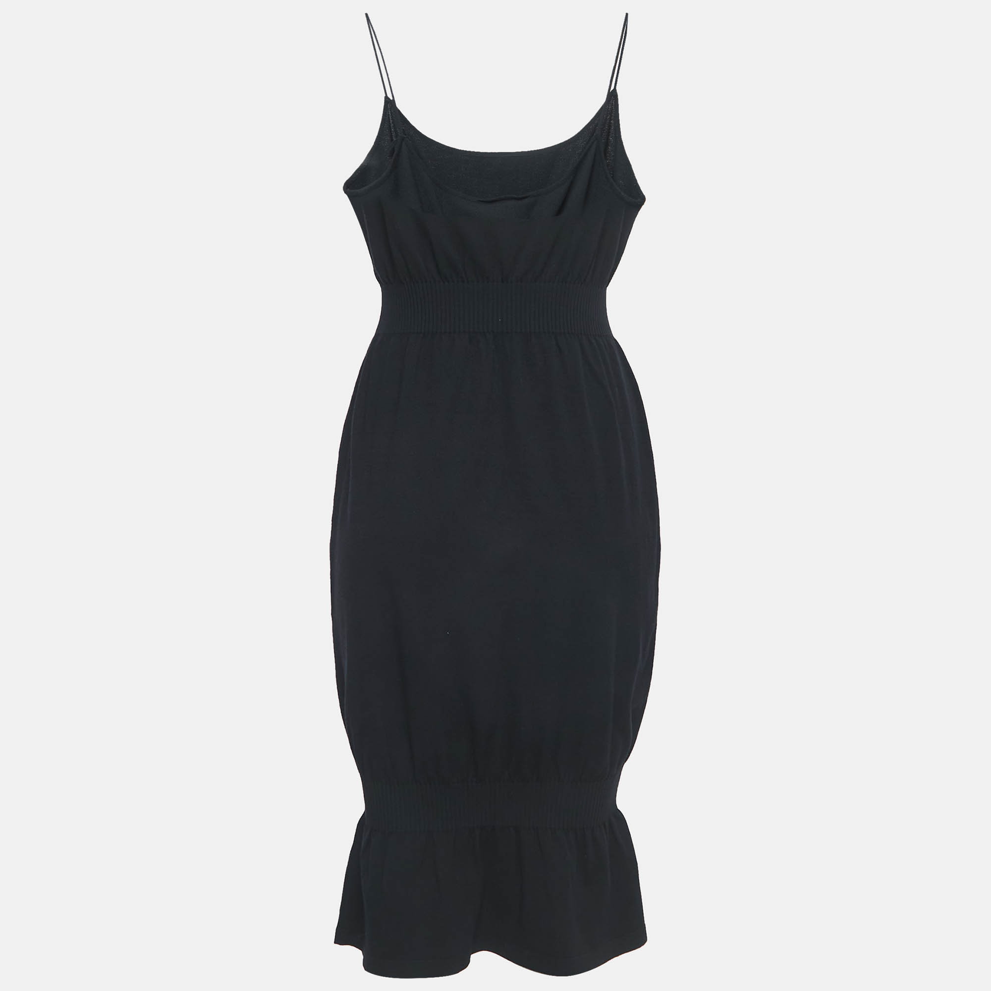 

Chanel Black Knit Strappy Short Dress
