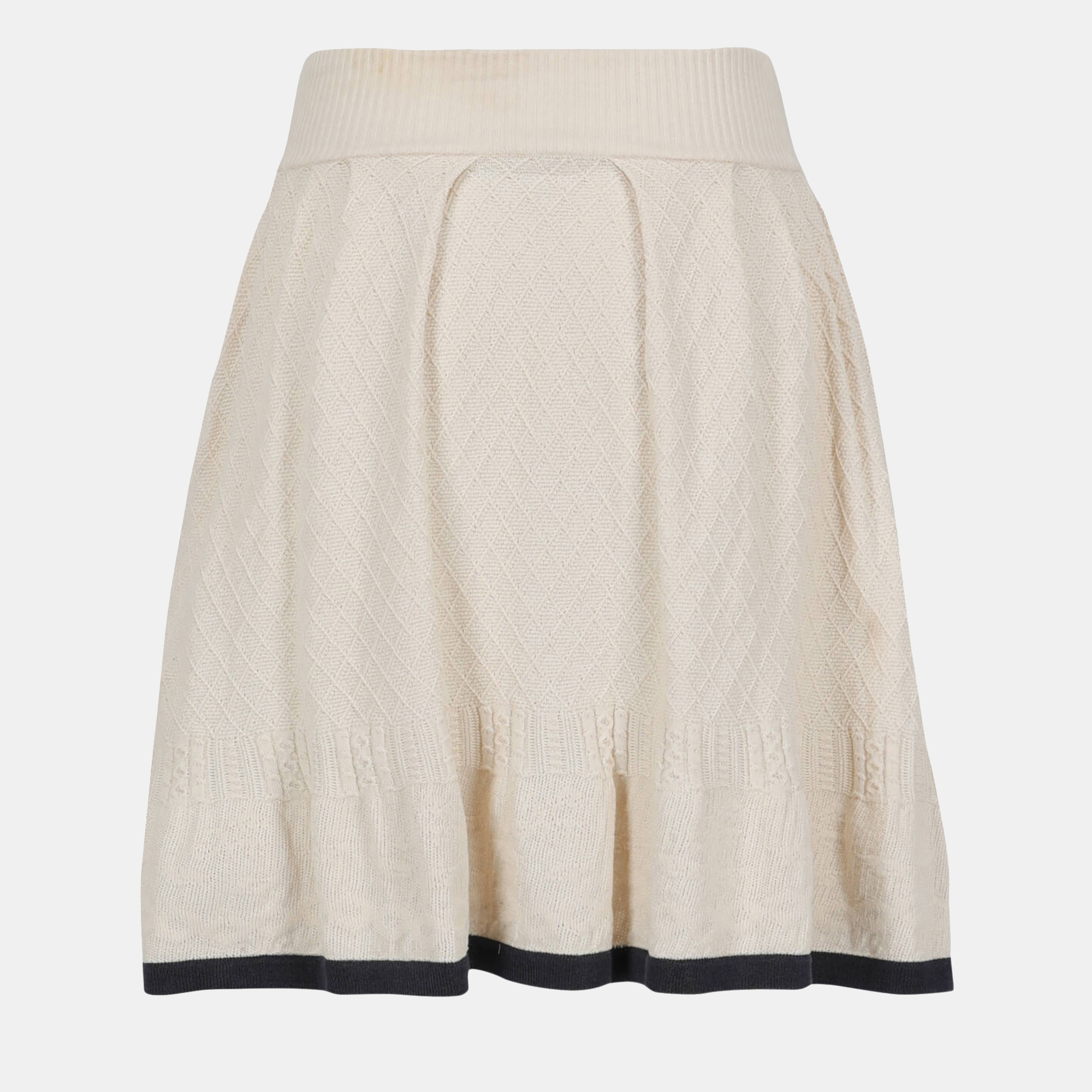 

Chanel Women' Cotton Midi Skirt - Ecru, Beige