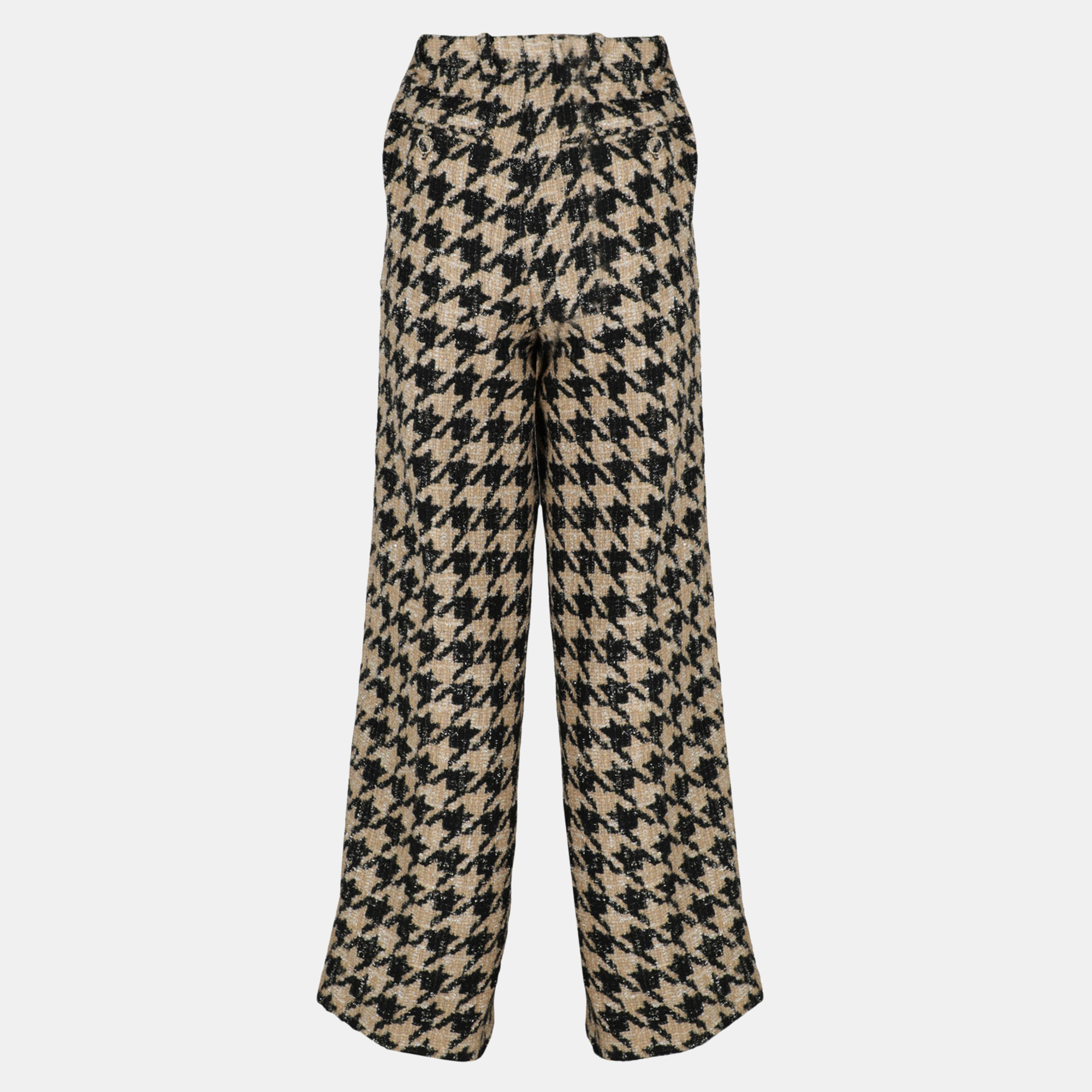 

Chanel Women's Synthetic Fibers Trousers - Beige