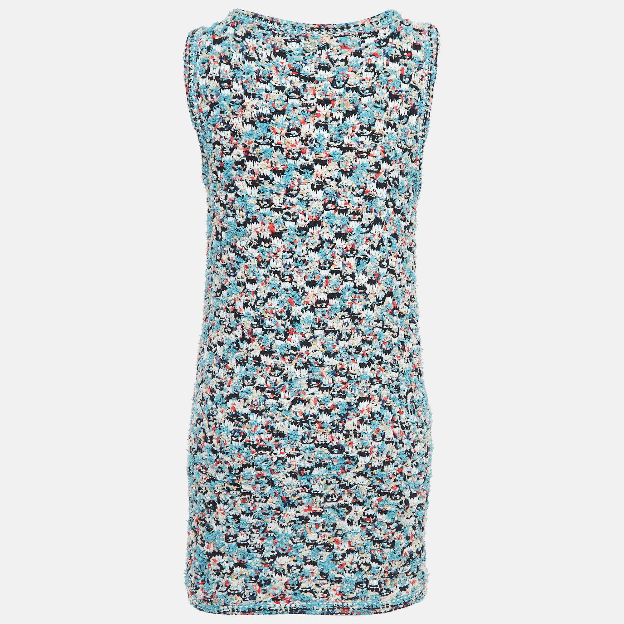 Pre-owned Chanel Multicolor Tweed Sleeveless Mini Dress S