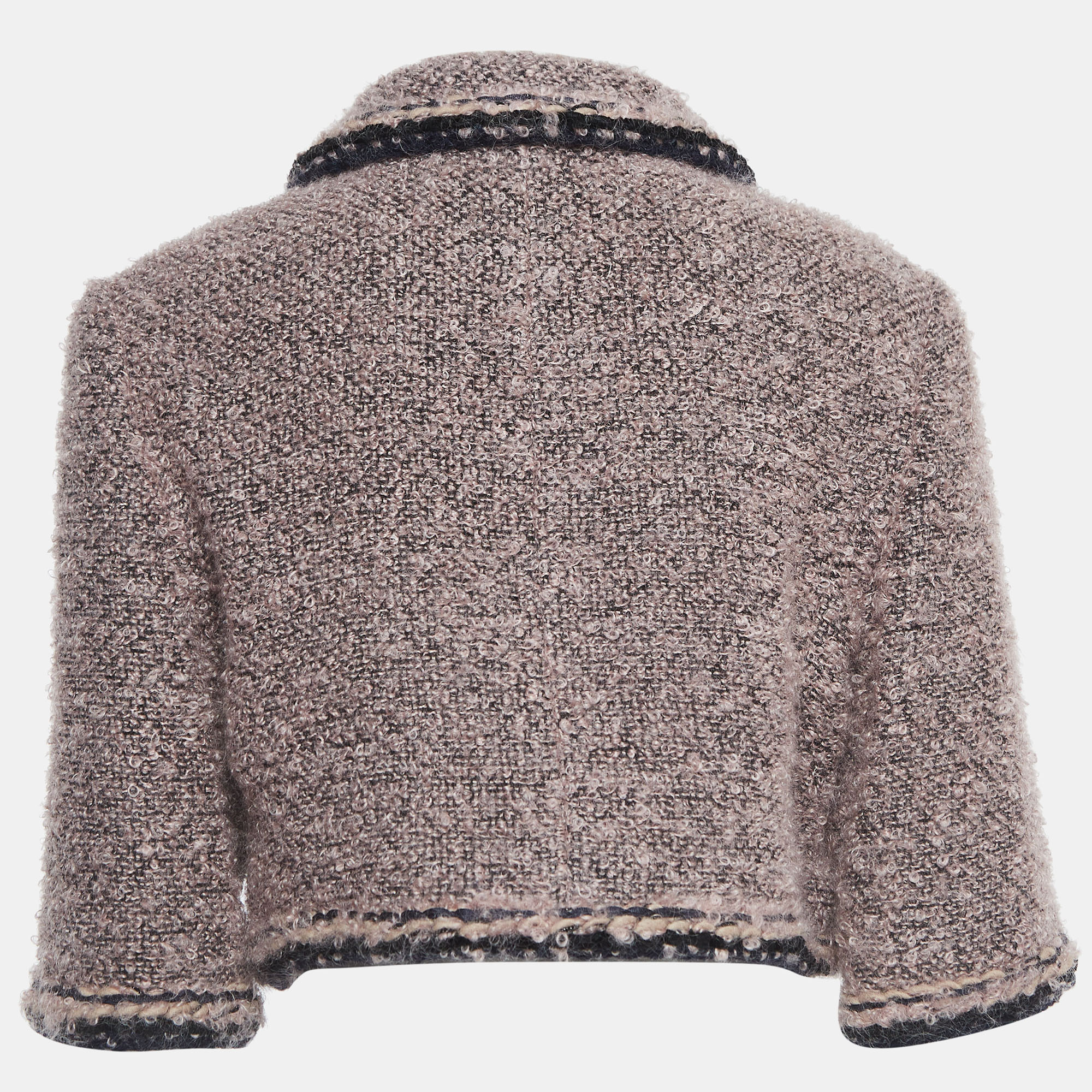 

Chanel Pink Mohair Wool Cropped Jacket