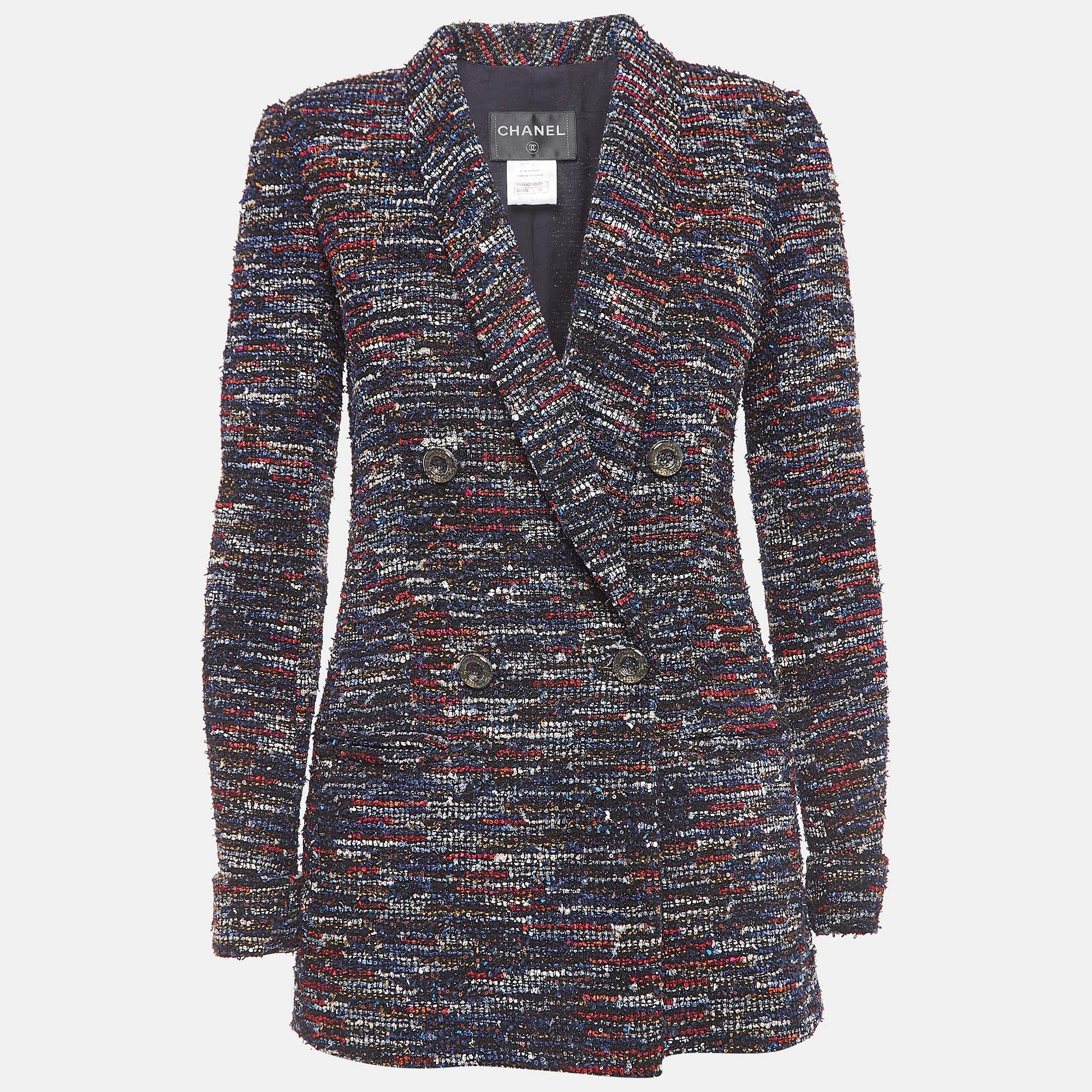 

Chanel Multicolor Fantasy Tweed Double Breasted Blazer