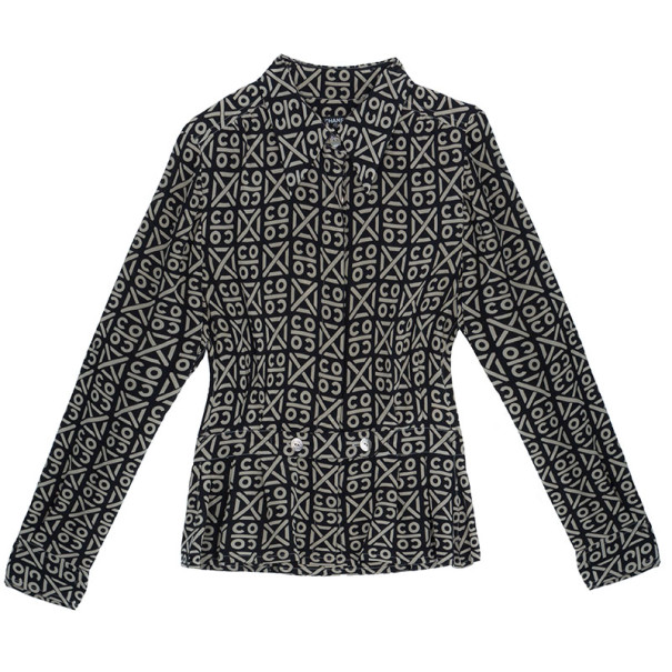 Pre Owned Chanel Printed Silk Shirt Top M