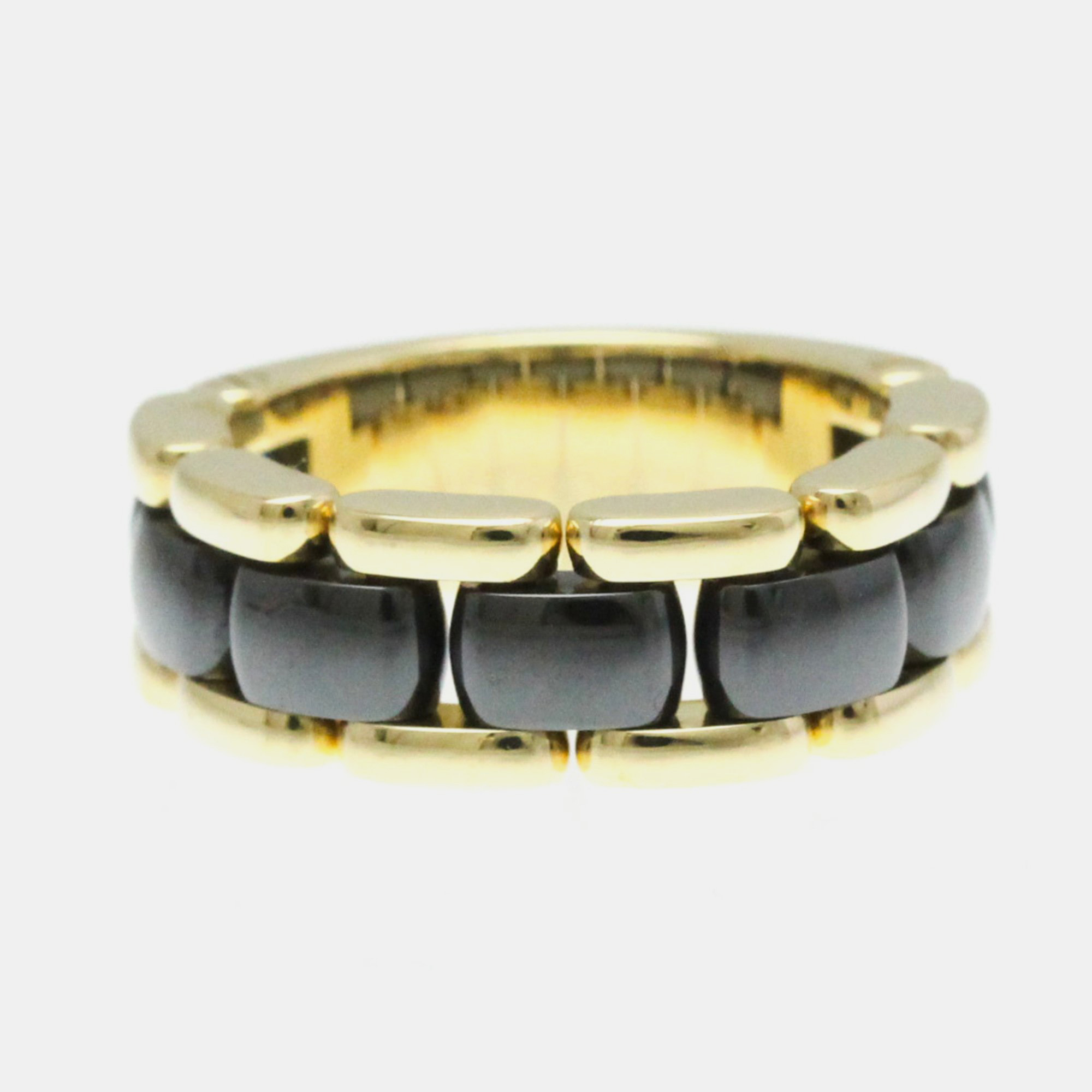 

Chanel 18K Yellow Gold Ultra Collection Ceramic No Stone Ring