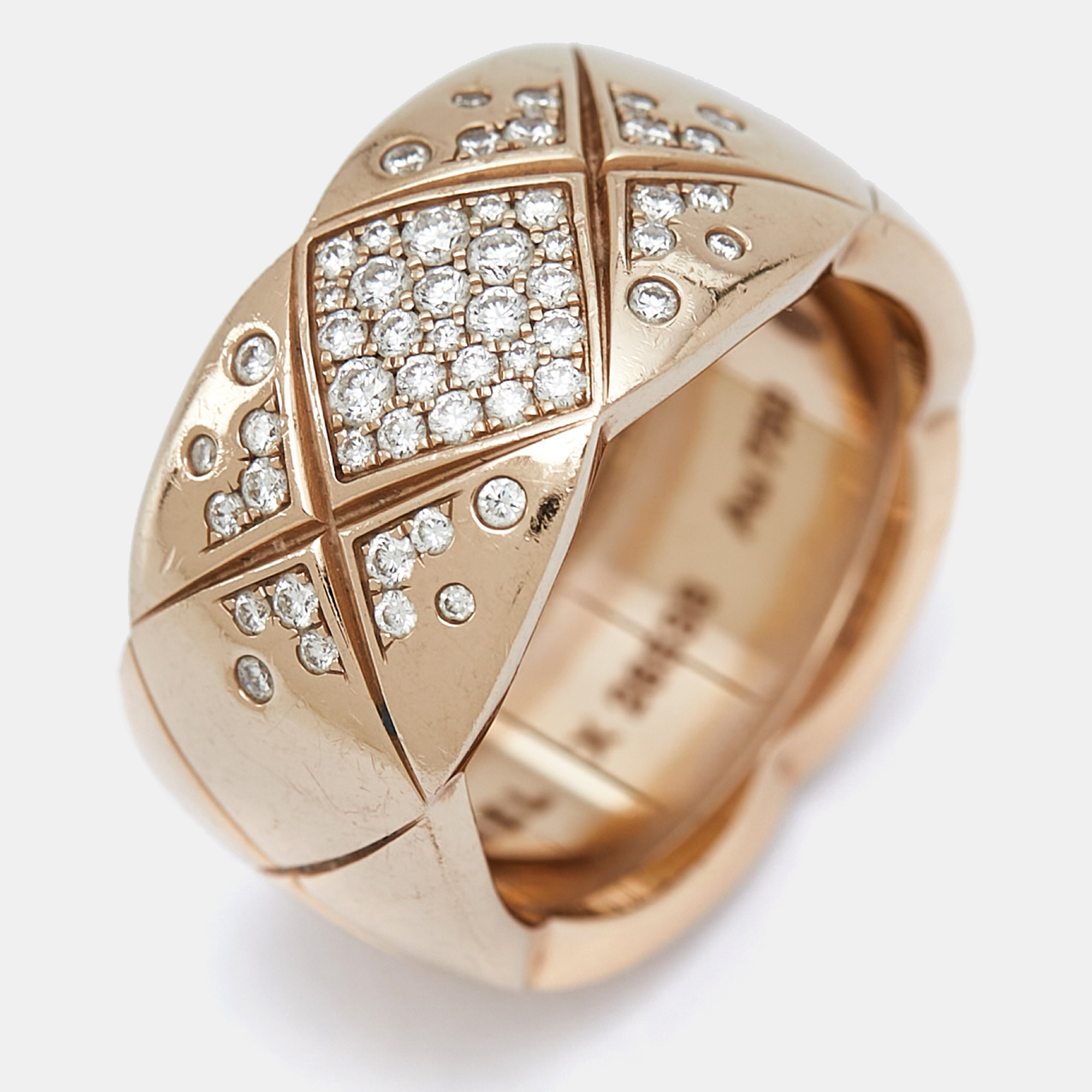 

Chanel Coco Crush Diamond 18k Rose Gold Ring Size