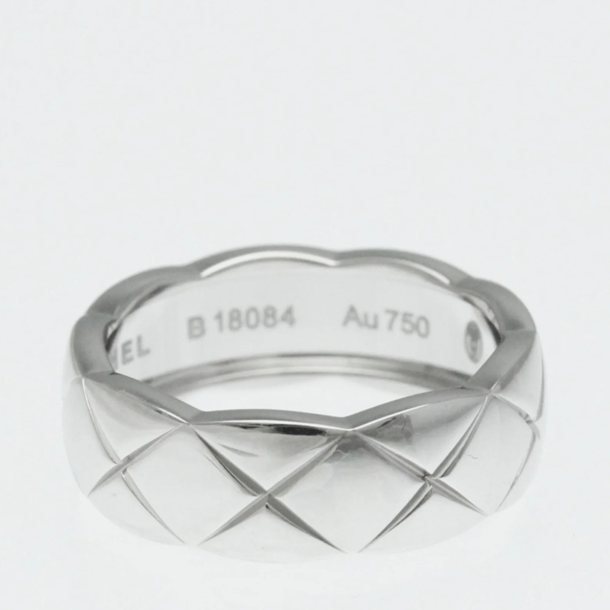 

Chanel Coco Crush Ring Medium Size 18K White Gold Band Ring