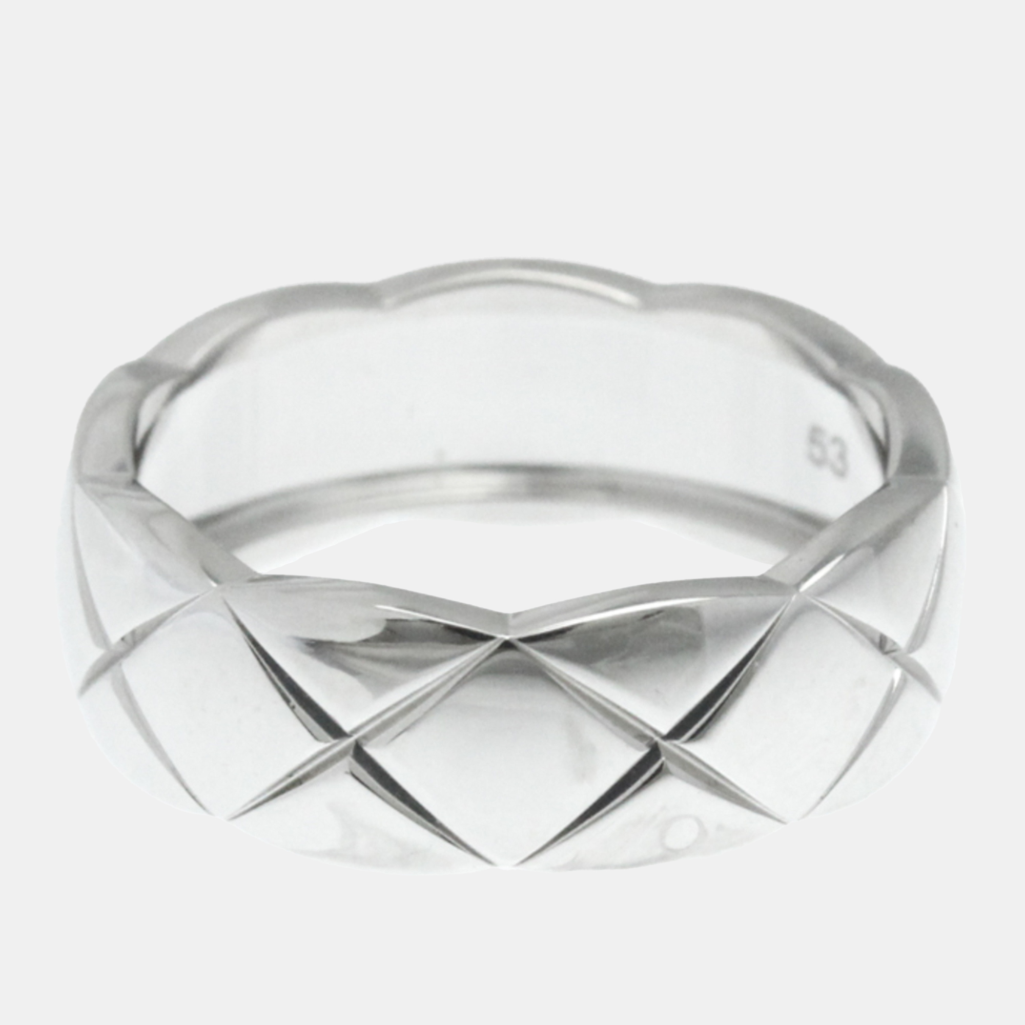 

Chanel Coco Crush 18K White Gold Band Ring EU 53