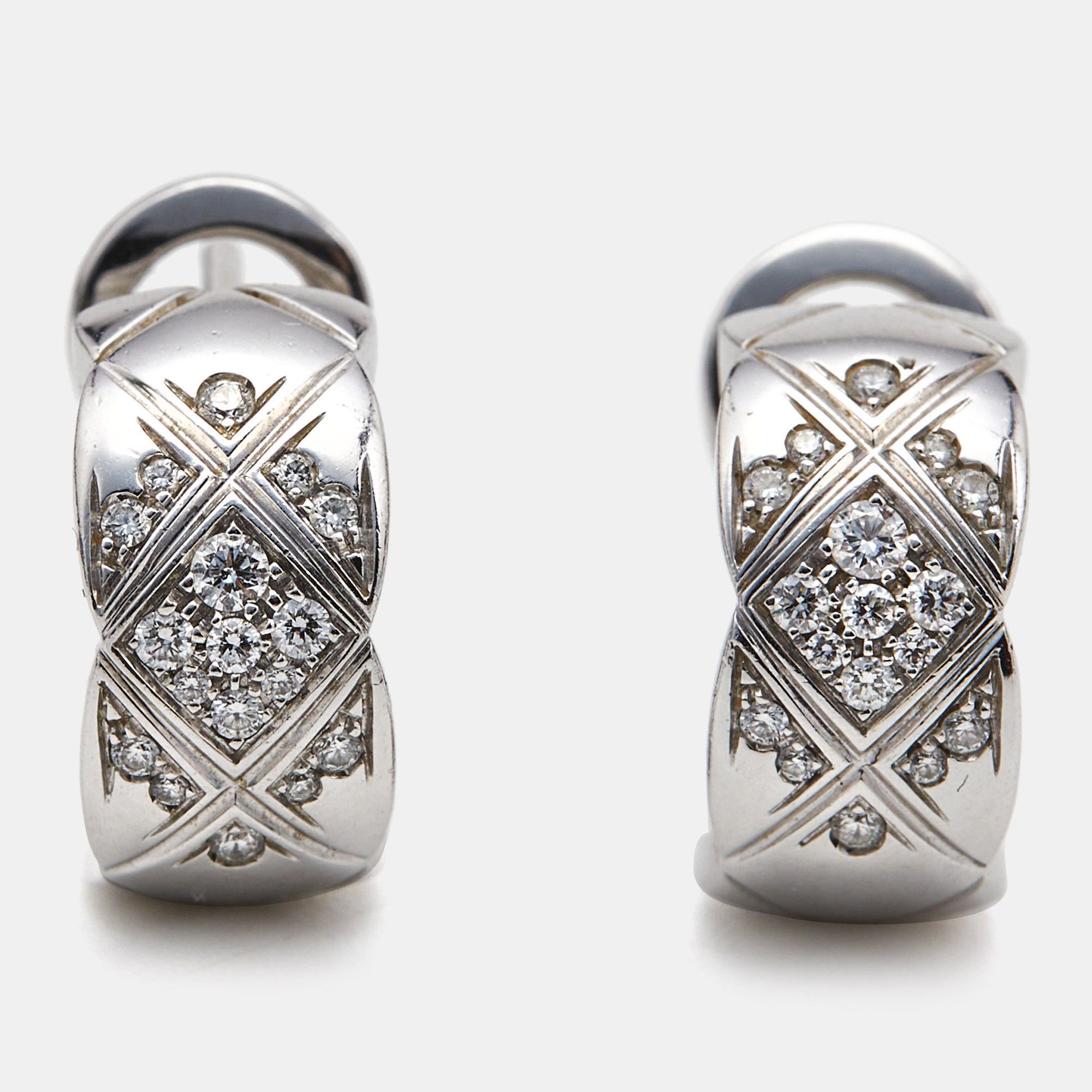 

Chanel Coco Crush Diamonds 18k White Gold Earrings