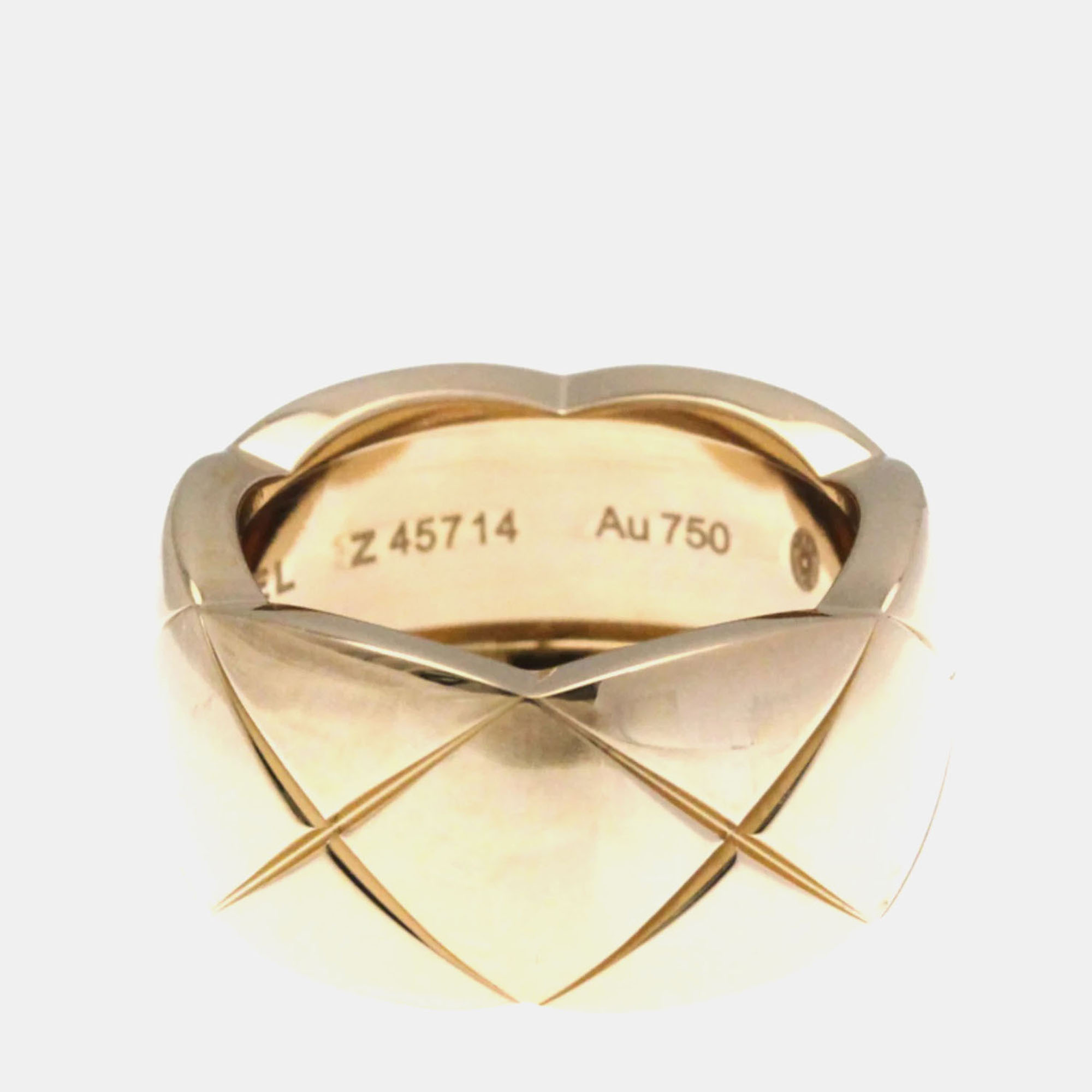 

Chanel Coco Crush Ring Large Size Pink Gold 18K Band Ring EU