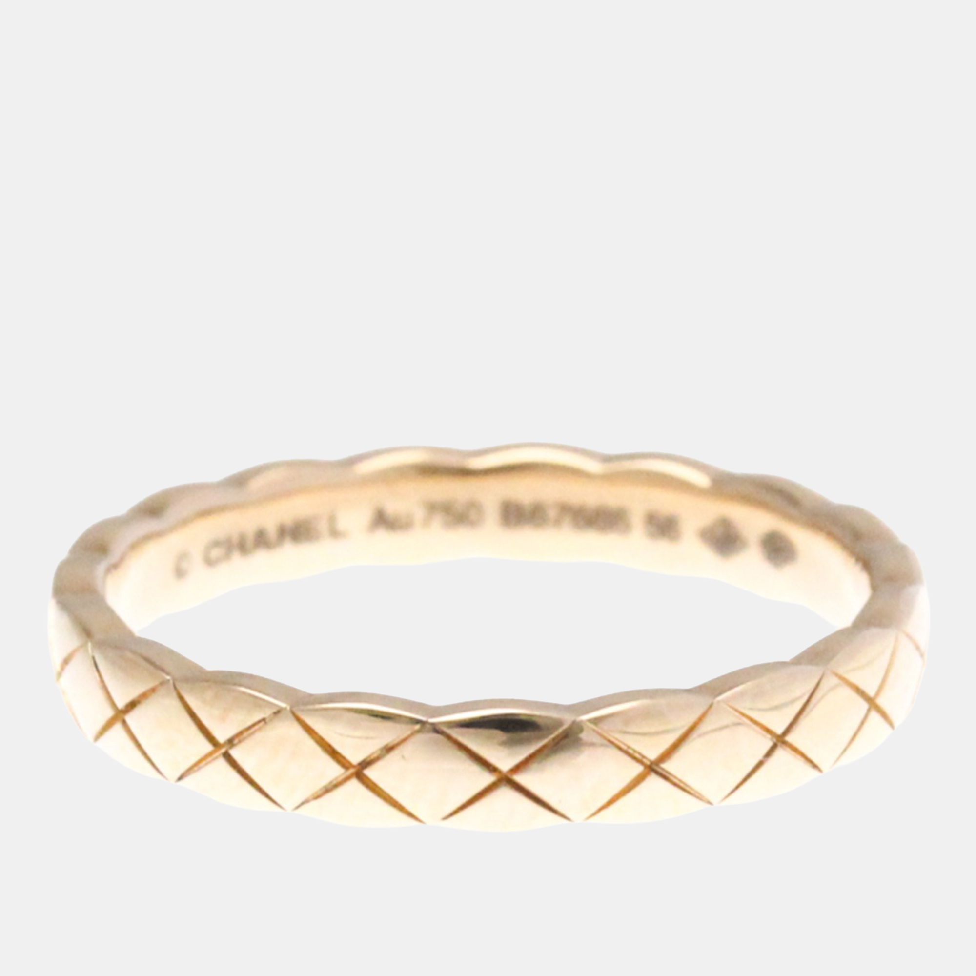 

Chanel Coco Crush Fashion No Stone Mini Model 18K Pink Gold Band Ring