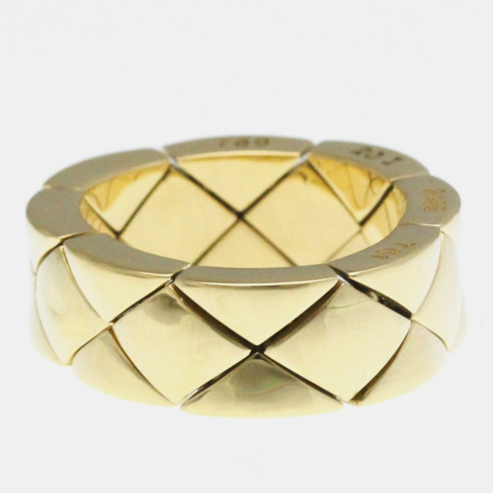 

Chanel Matelasse Yellow Gold 18K Fashion No Stone Band Ring Gold